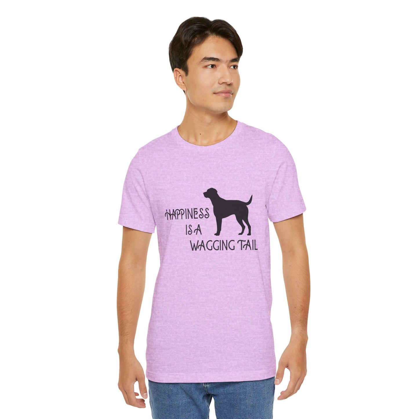 Happiness is a Wagging Tail Unisex Dog Lover Tee