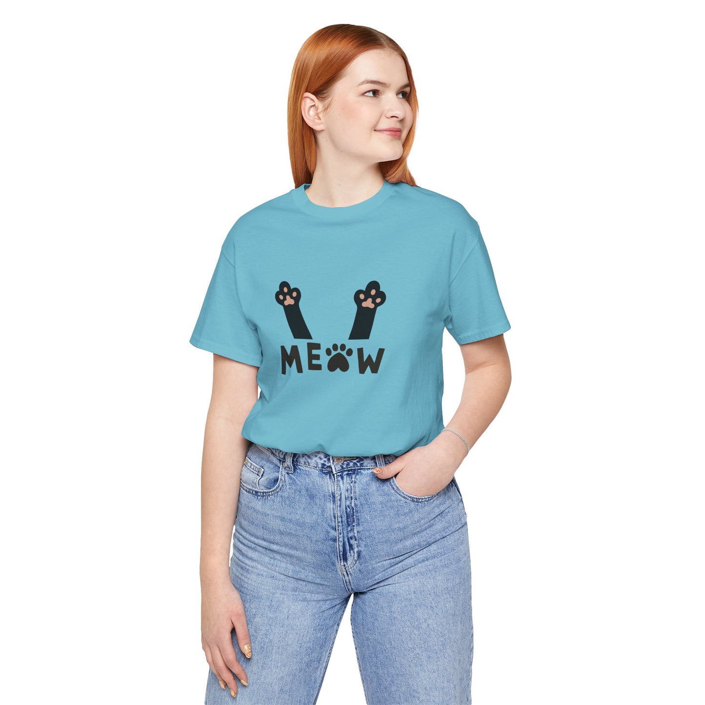 Meow Cat Paw Unisex Jersey Tee