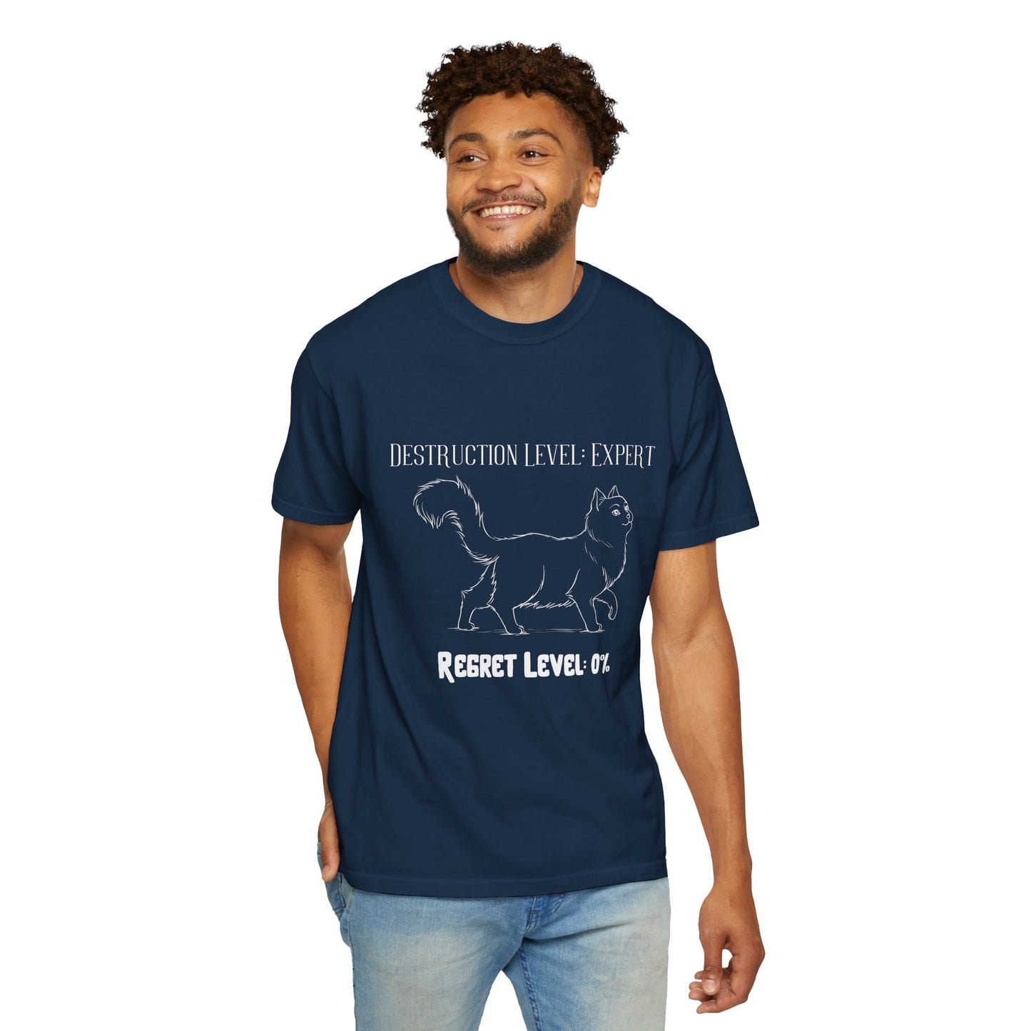 Destruction Level Expert Cat T-Shirt - Funny Gift for Cat Lovers