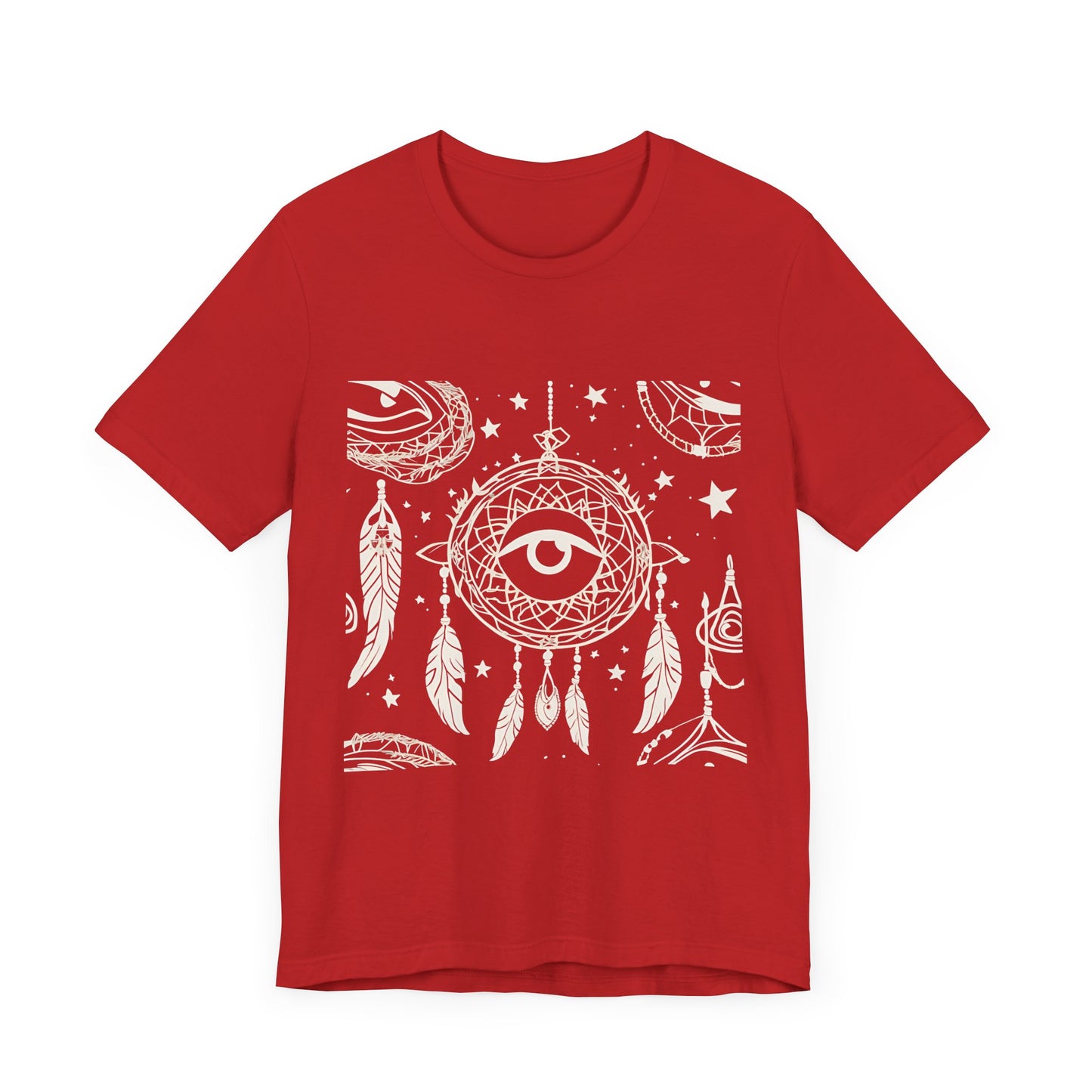 Bohemian Dreamcatcher Unisex Tee - Eye & Feathers Design