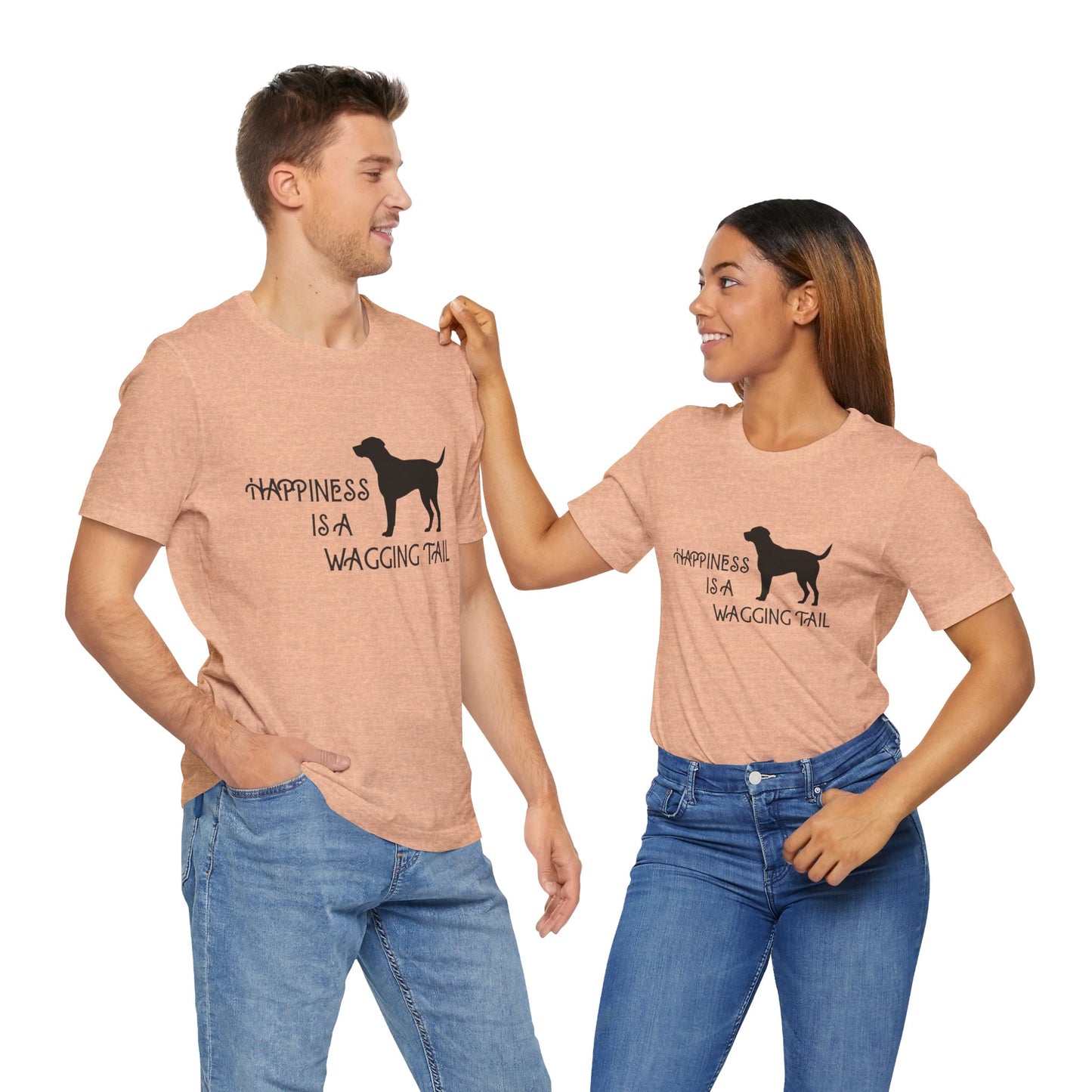 Happiness is a Wagging Tail Unisex Dog Lover Tee