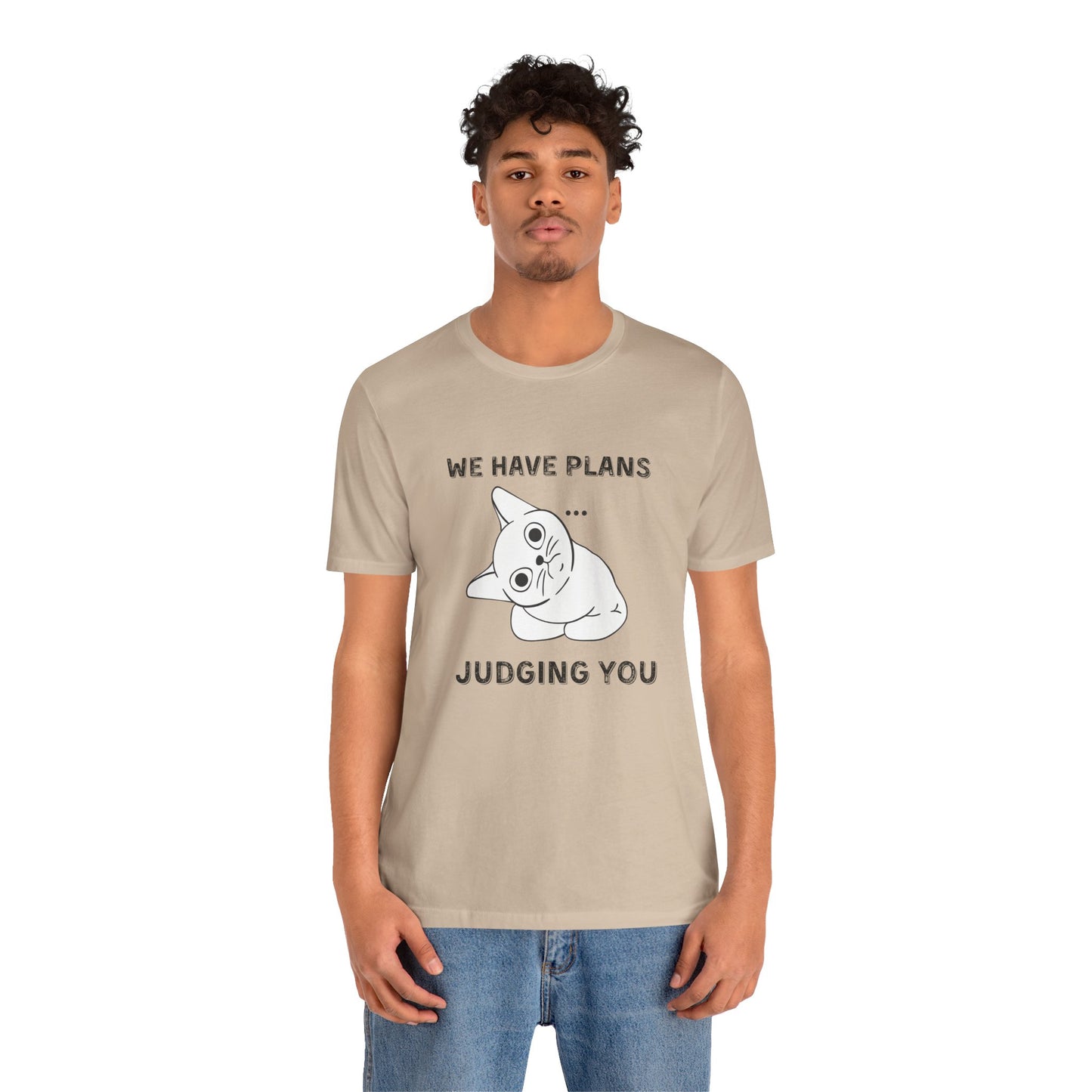 Judging You Cat Unisex T-Shirt – Funny Cat Lover Tee