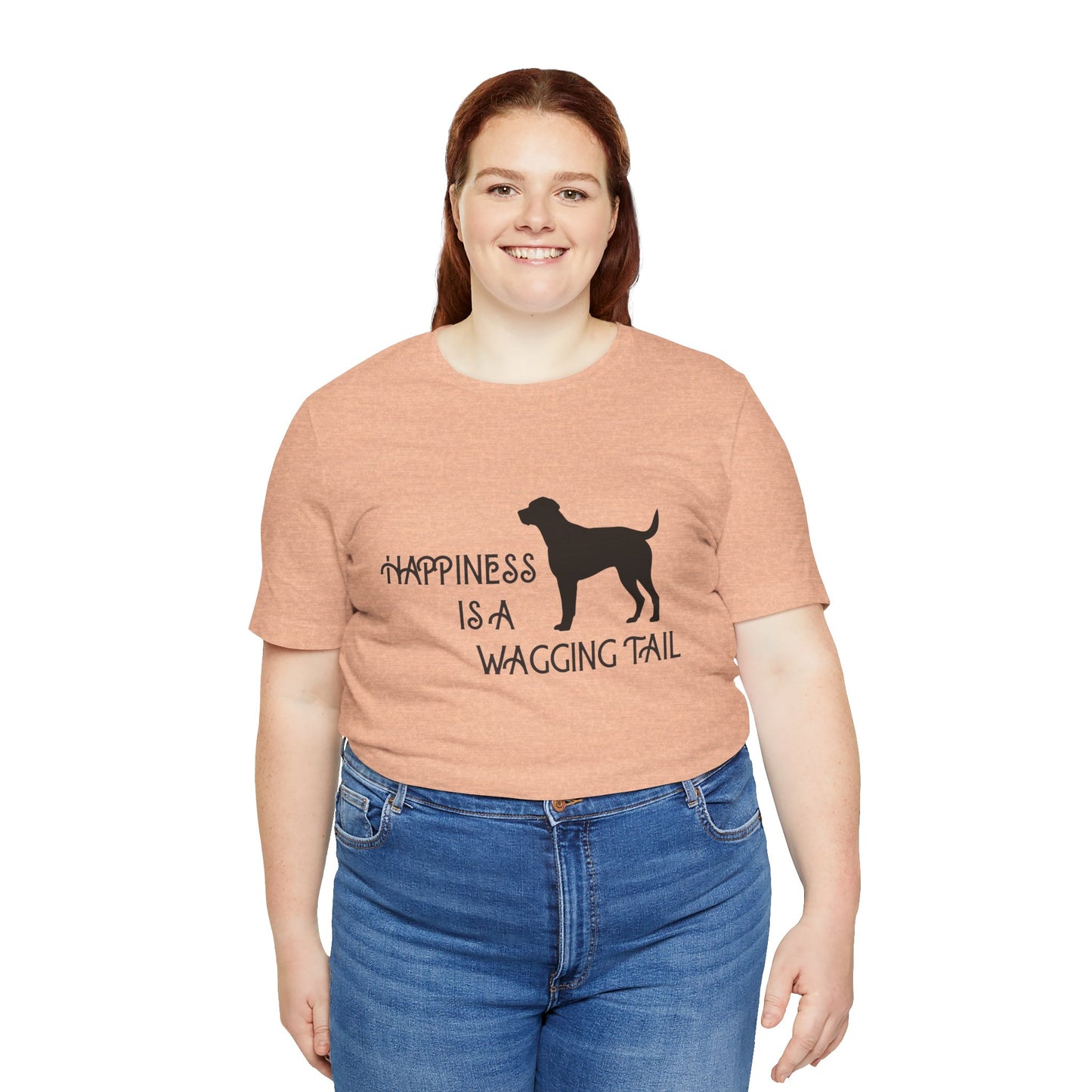 Happiness is a Wagging Tail Unisex Dog Lover Tee