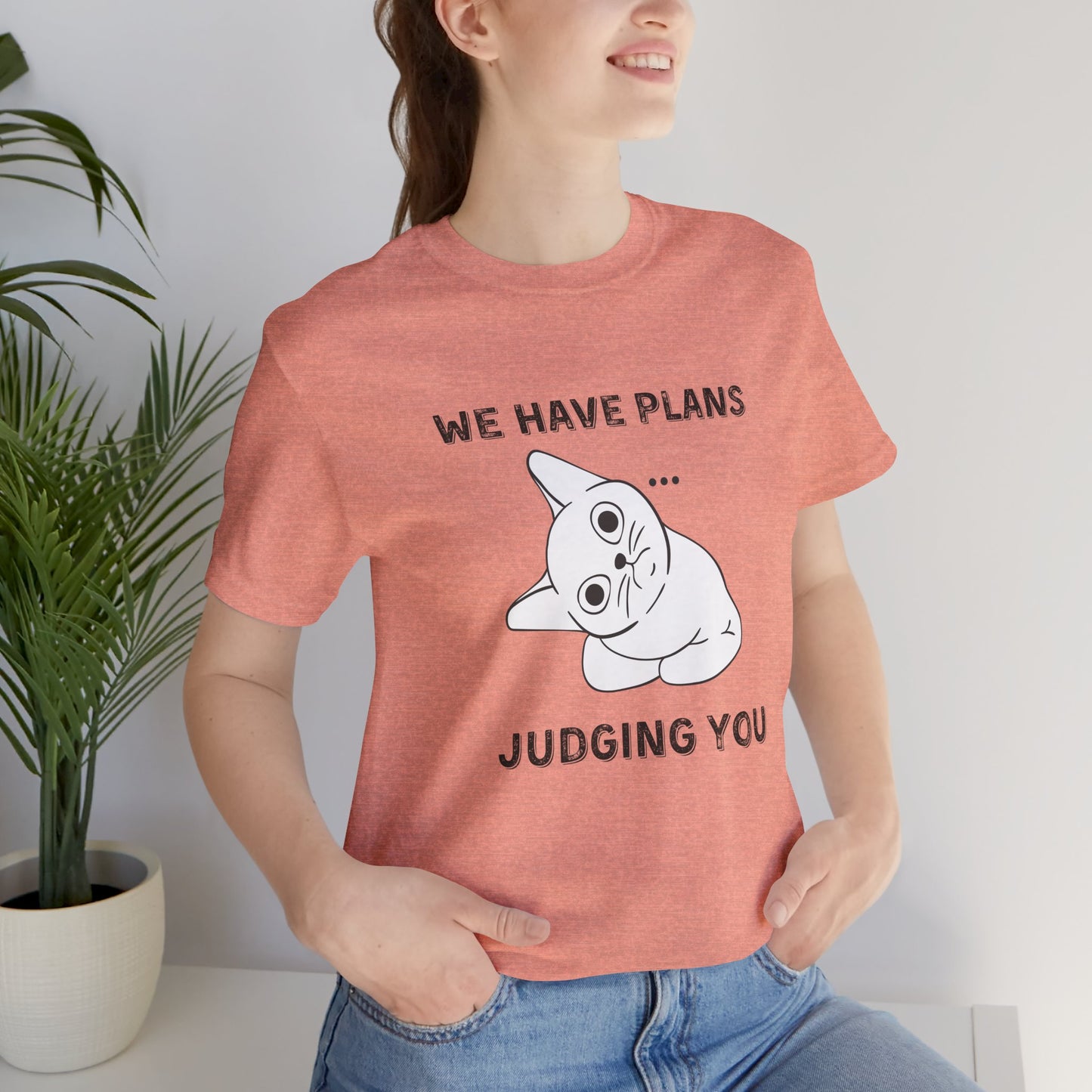 Judging You Cat Unisex T-Shirt – Funny Cat Lover Tee