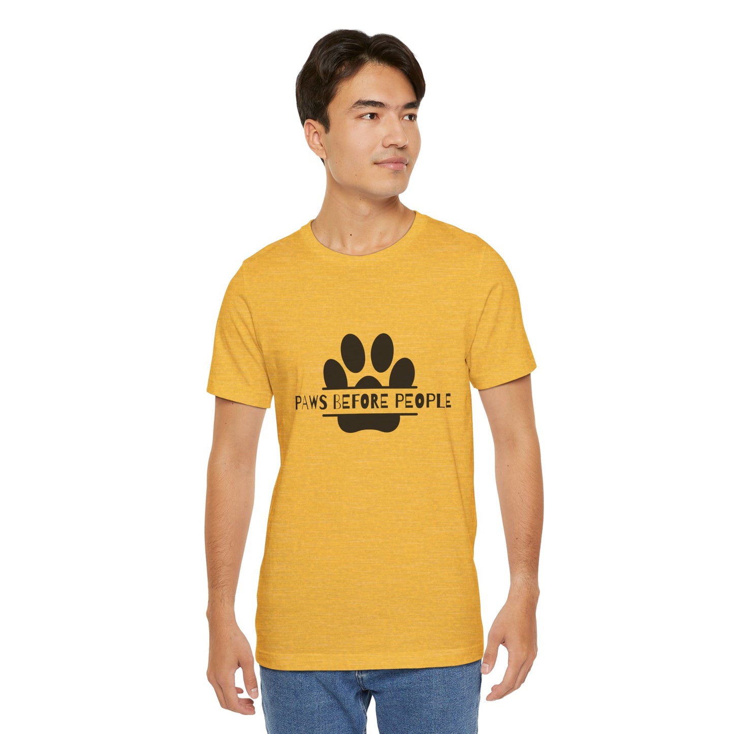 Funny Dog Lover T-Shirt - "Paws Before People" Unisex Tee