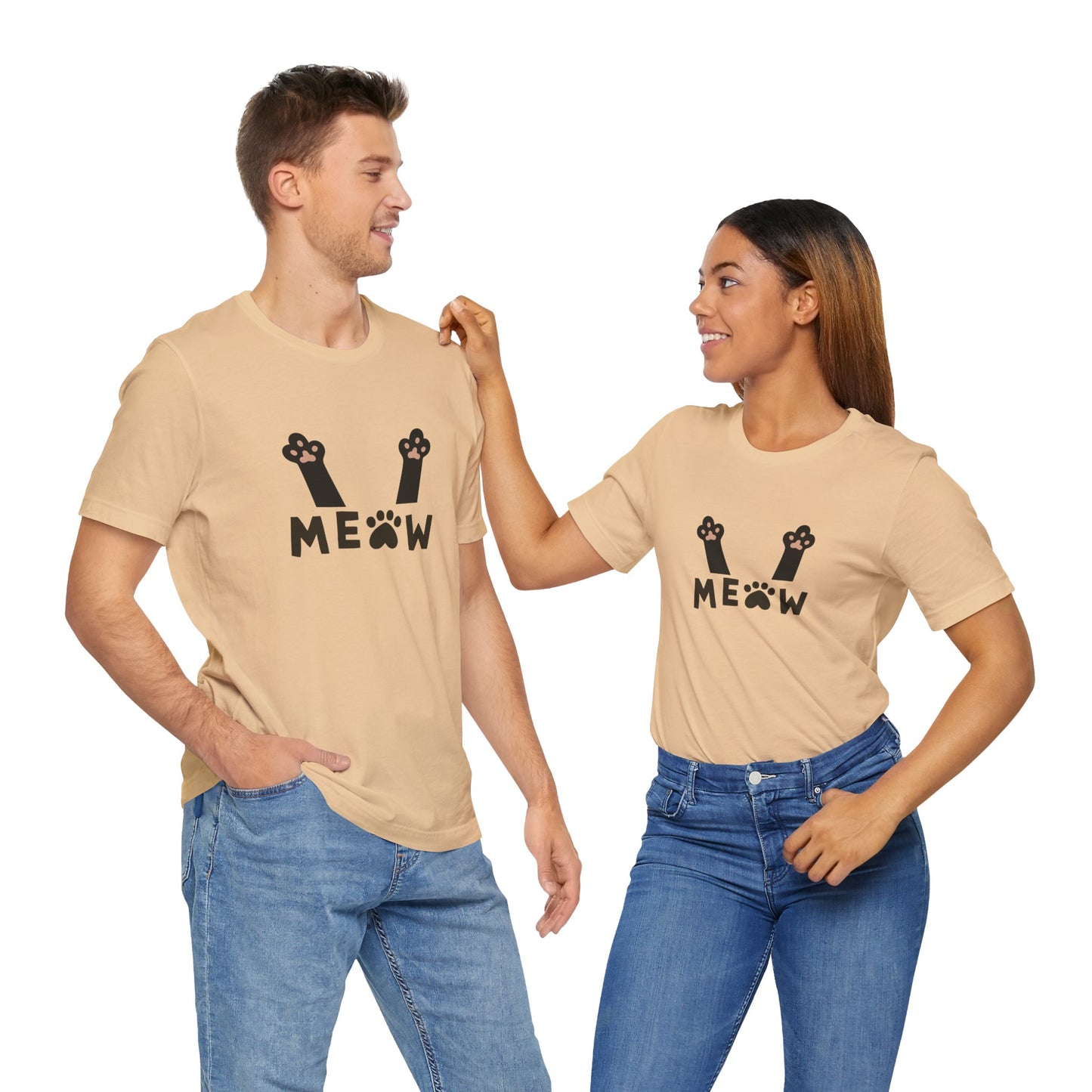 Meow Cat Paw Unisex Jersey Tee