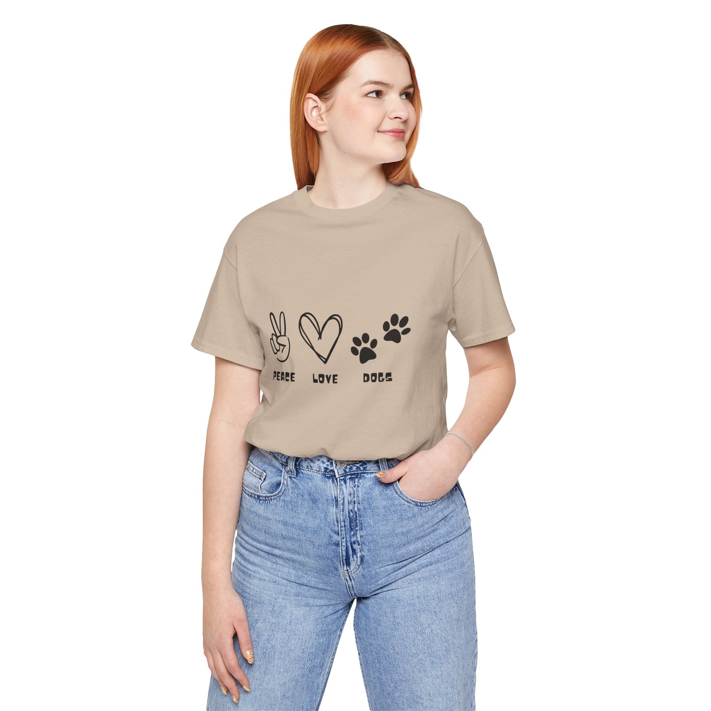 Peace Love Dogs Unisex Short Sleeve Tee - Casual Pet Lover T-Shirt