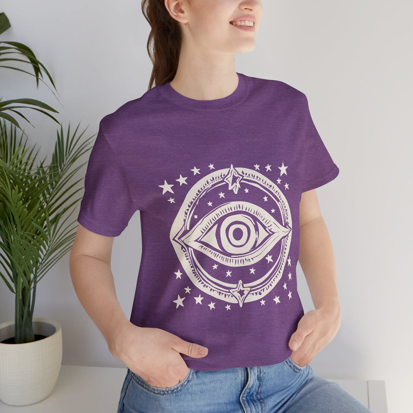 Mystic Eye Unisex Jersey Tee - Cosmic Stars T-Shirt