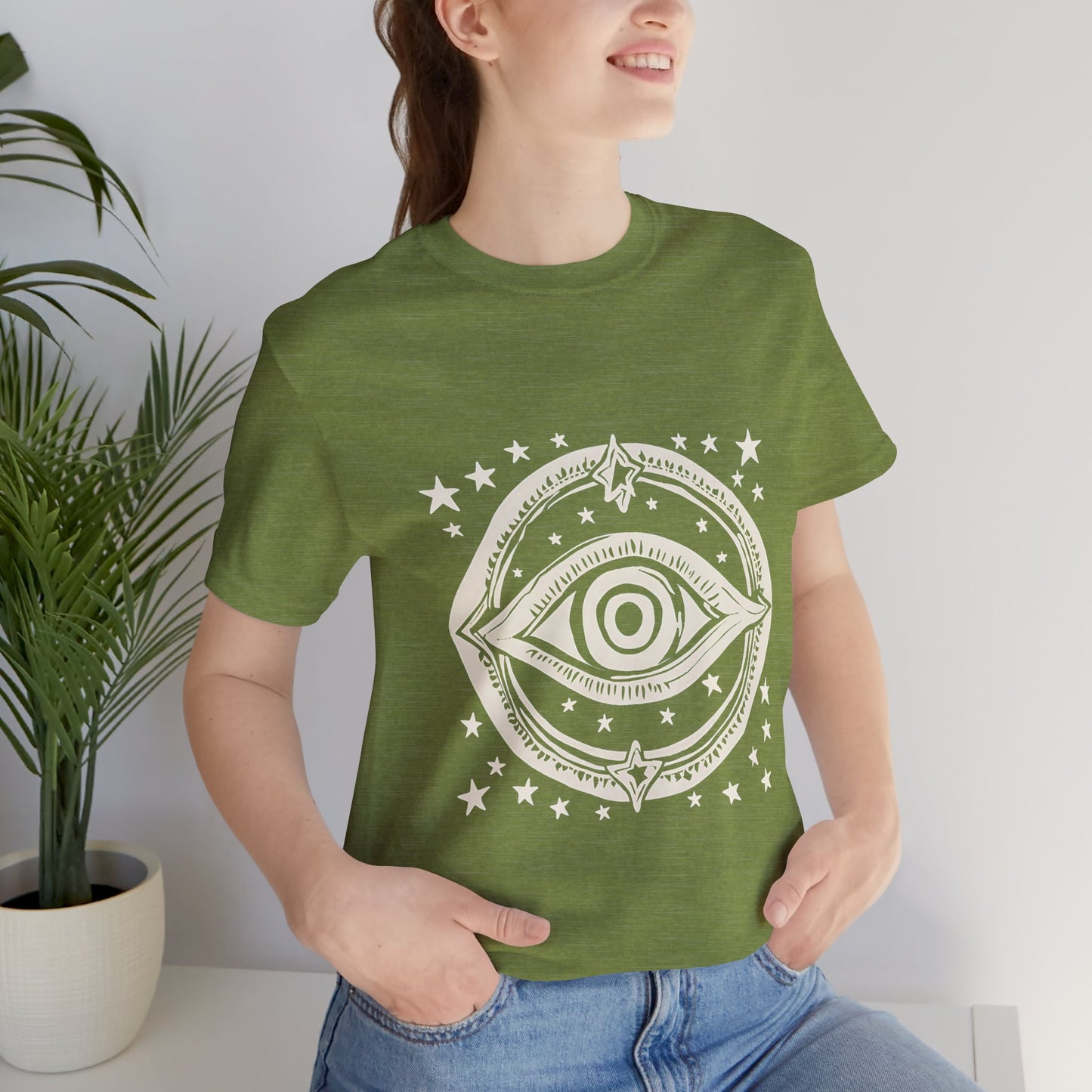 Mystic Eye Unisex Jersey Tee - Cosmic Stars T-Shirt