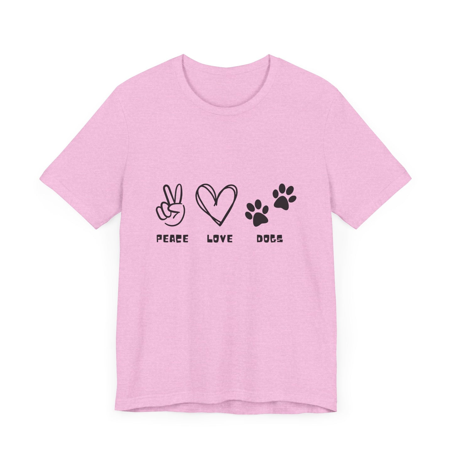 Peace Love Dogs Unisex Short Sleeve Tee - Casual Pet Lover T-Shirt