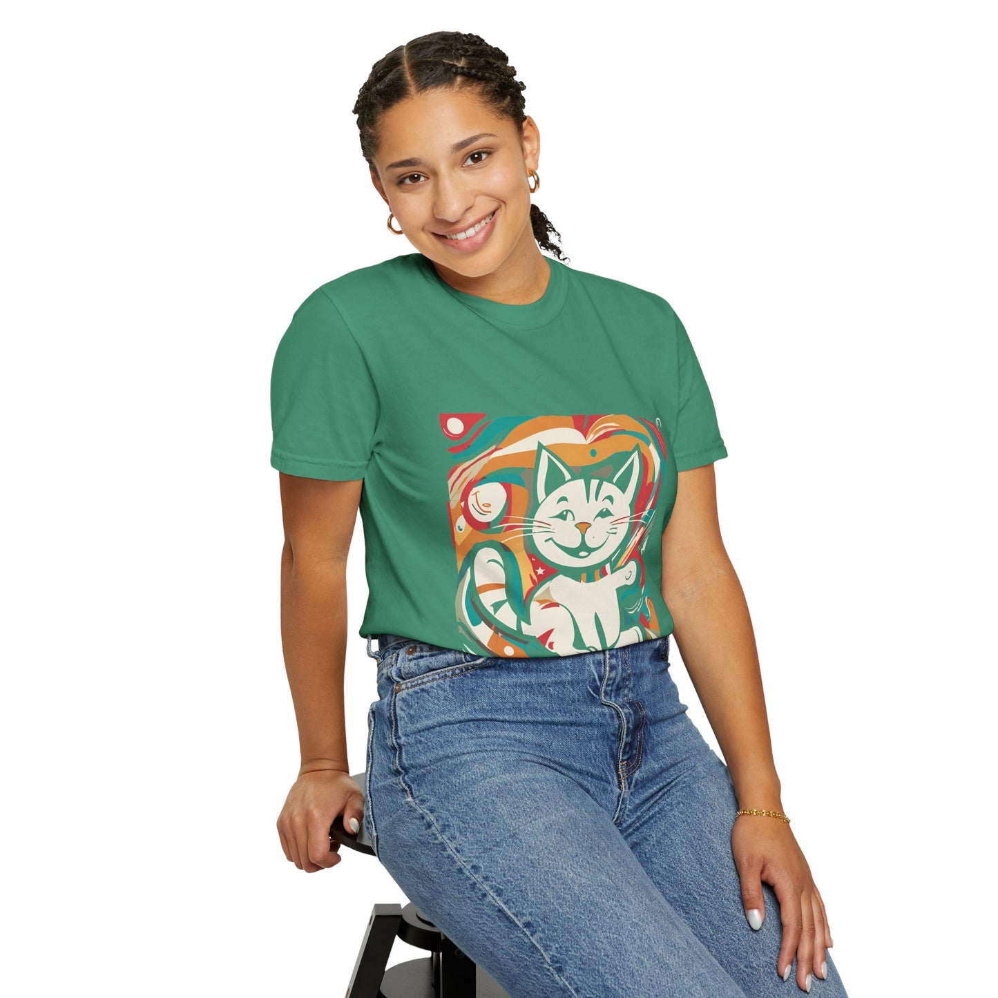 Playful Cat Graphic Unisex T-Shirt - Perfect for Pet Lovers