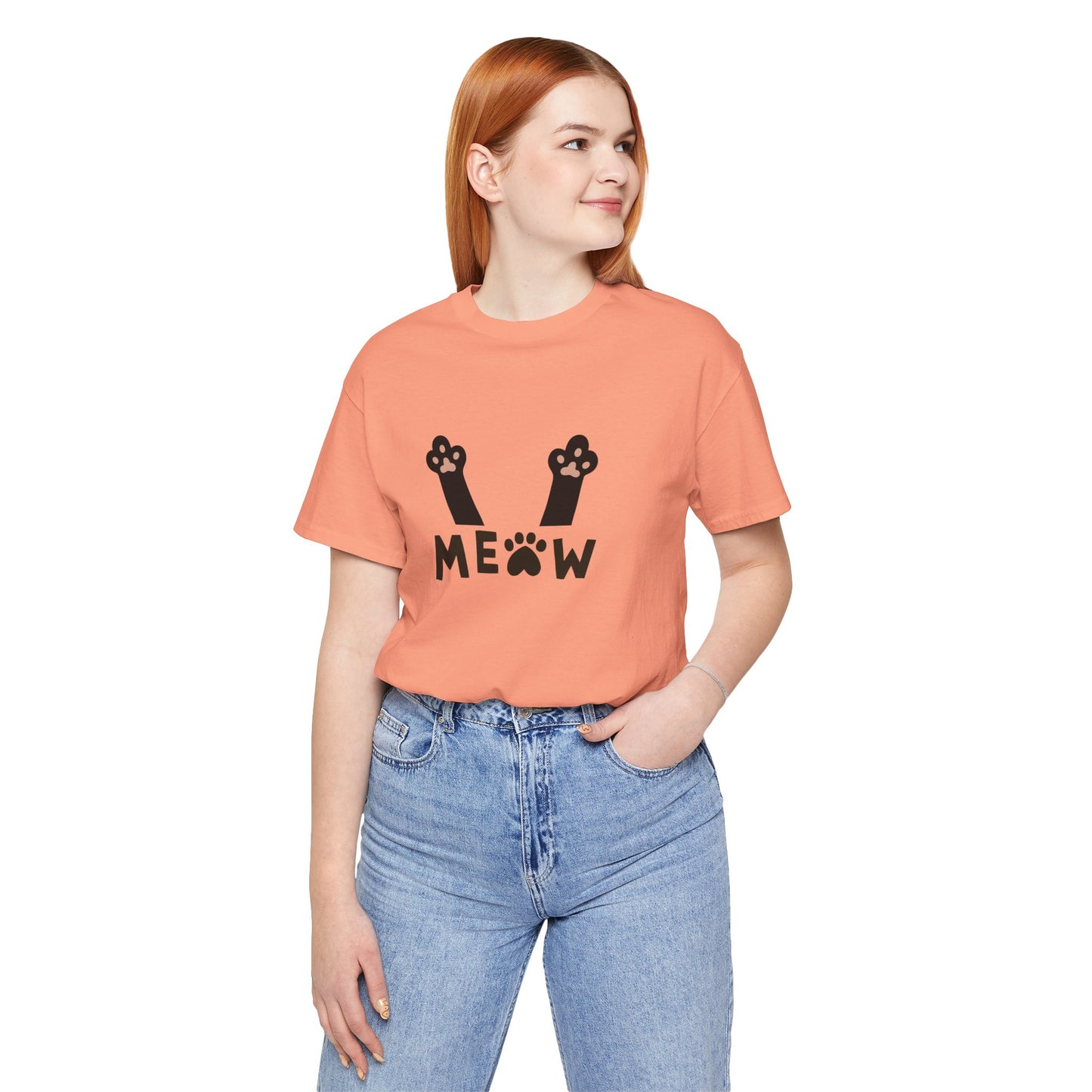 Meow Cat Paw Unisex Jersey Tee