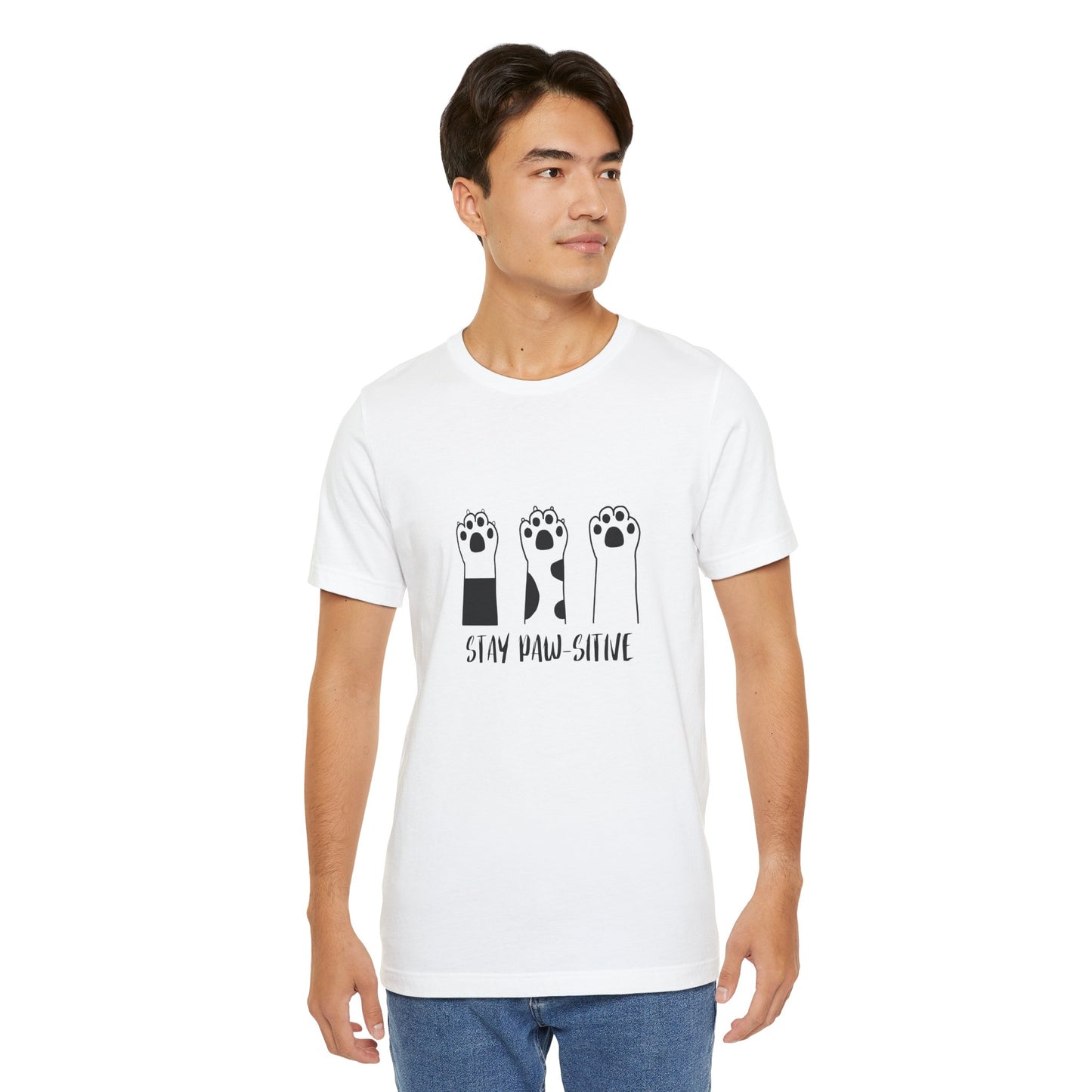 Stay Paw-Sitive Cat Lover T-Shirt