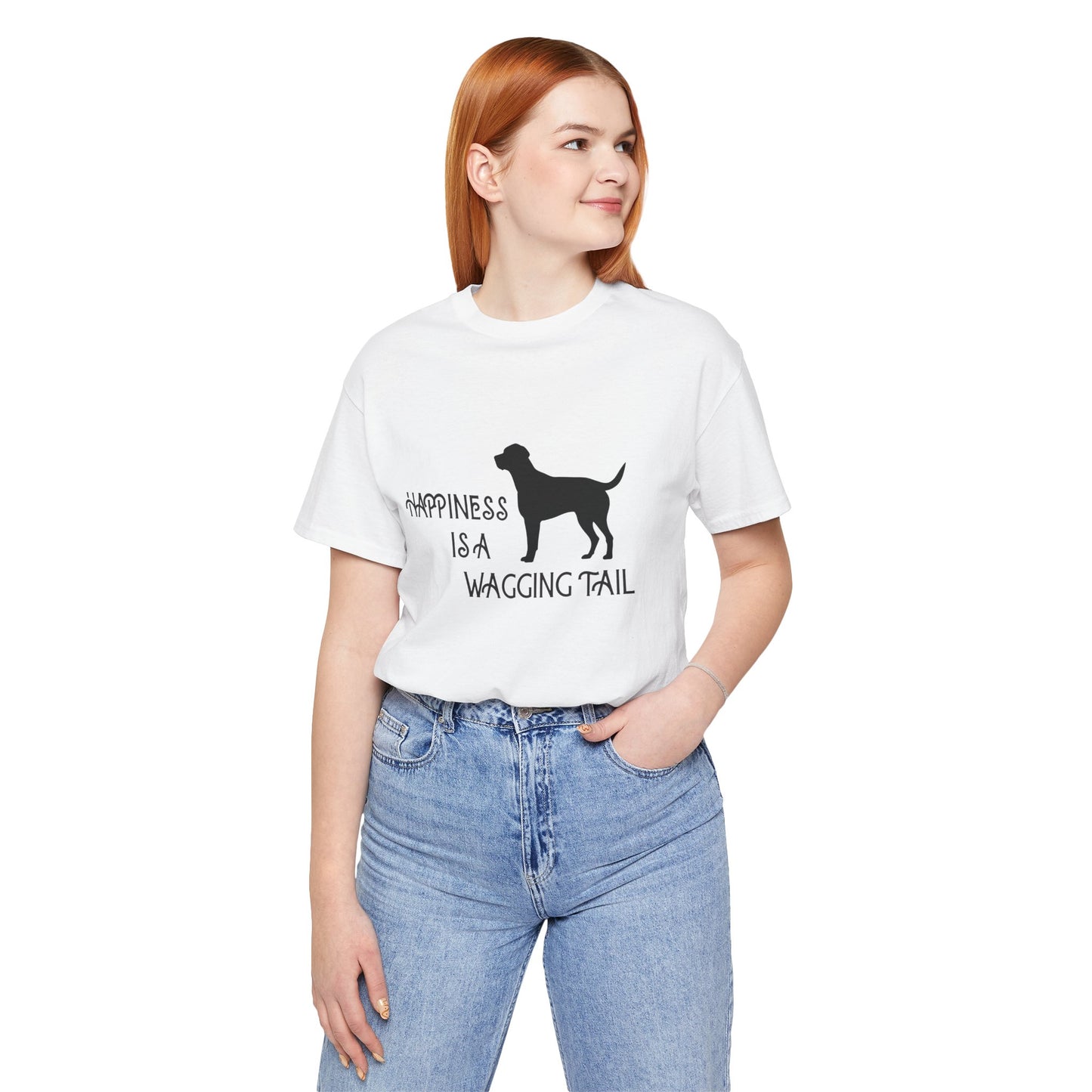 Happiness is a Wagging Tail Unisex Dog Lover Tee