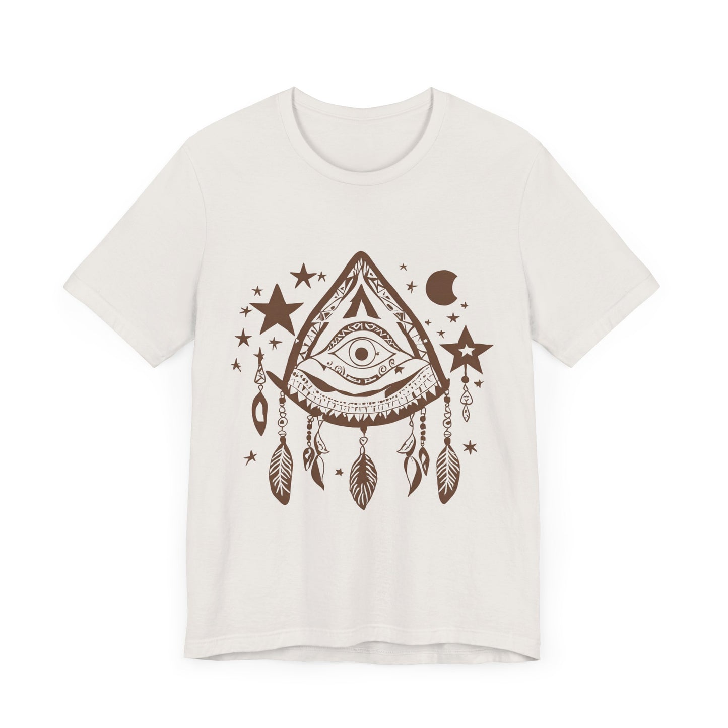 Mystical Boho Graphic Tee - Unisex Jersey Short Sleeve with Eye Design