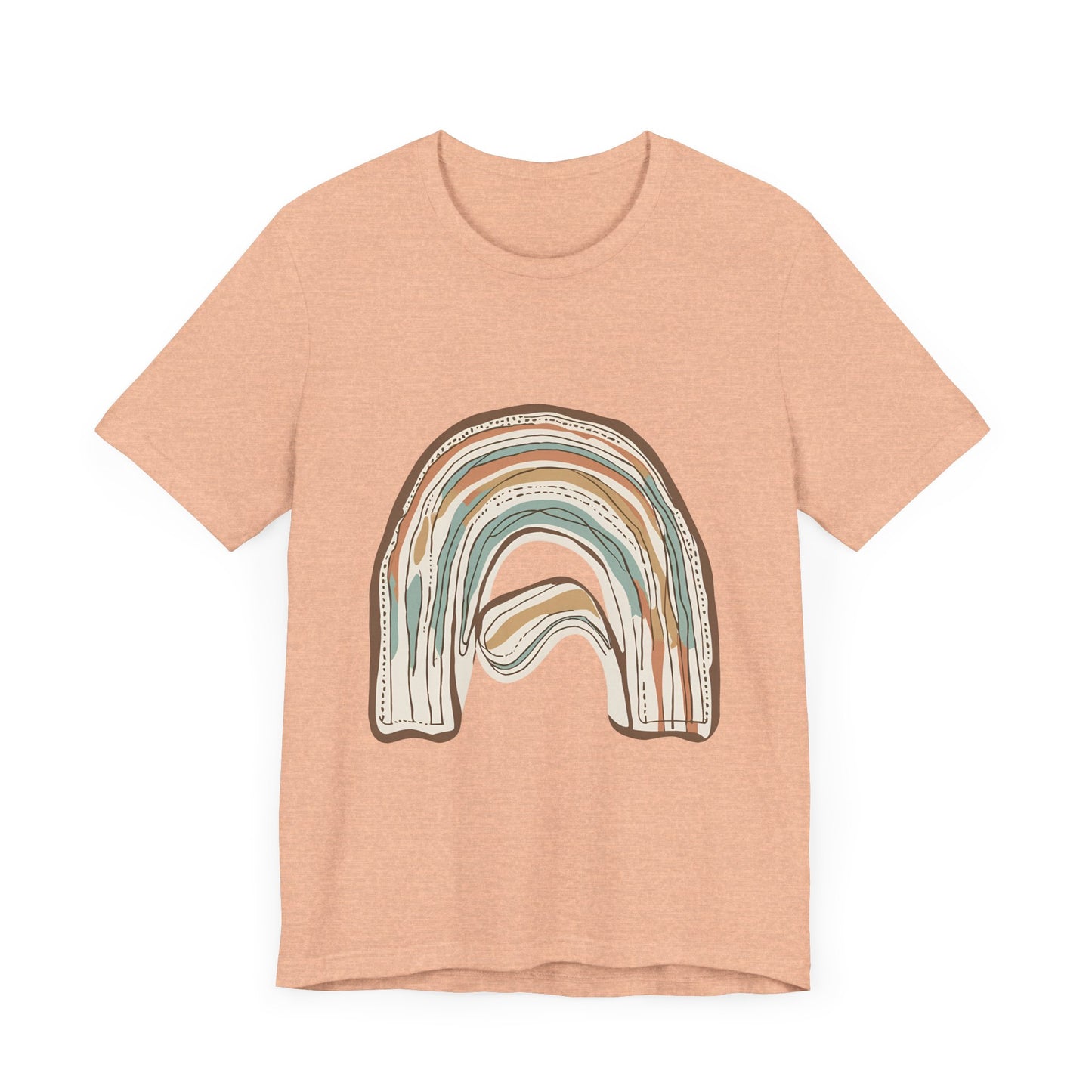 Cozy Rainbow Short Sleeve Tee for Everyday Wear