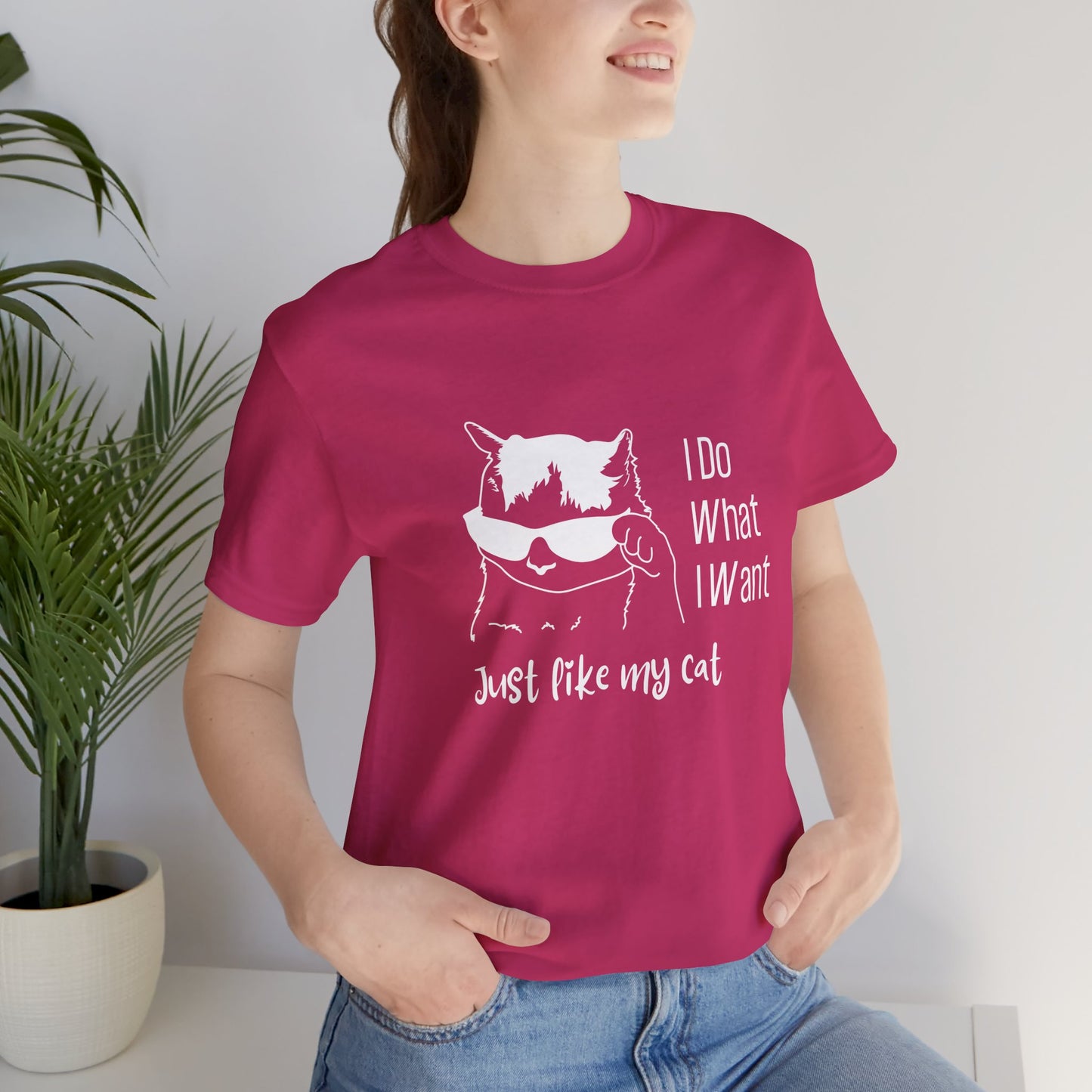 I Do What I Want Cat Tee - Unisex Jersey T-Shirt for Cat Lovers