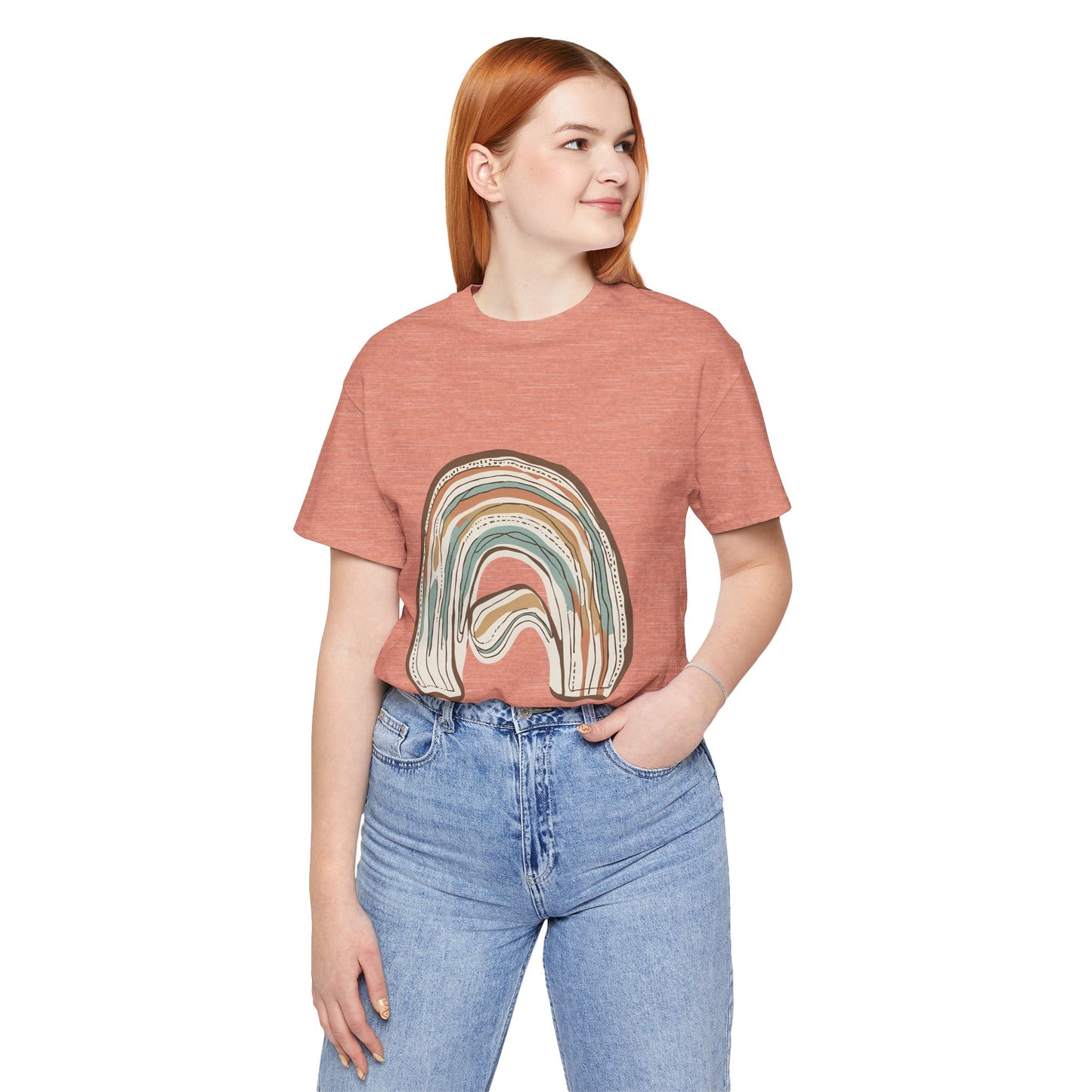 Cozy Rainbow Short Sleeve Tee for Everyday Wear