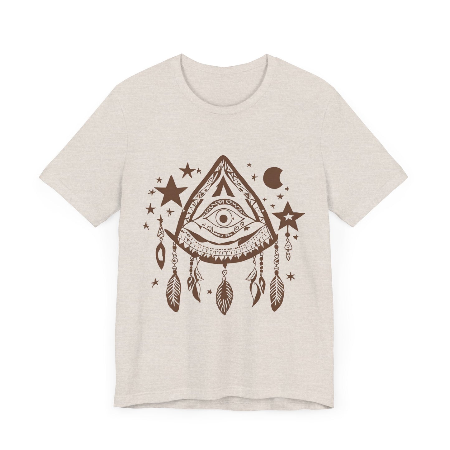 Mystical Boho Graphic Tee - Unisex Jersey Short Sleeve with Eye Design