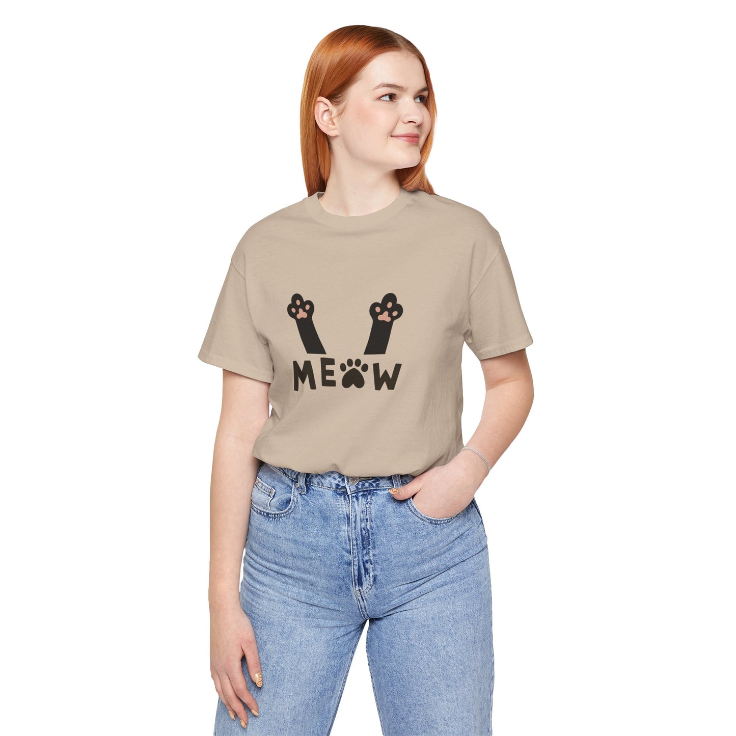 Meow Cat Paw Unisex Jersey Tee