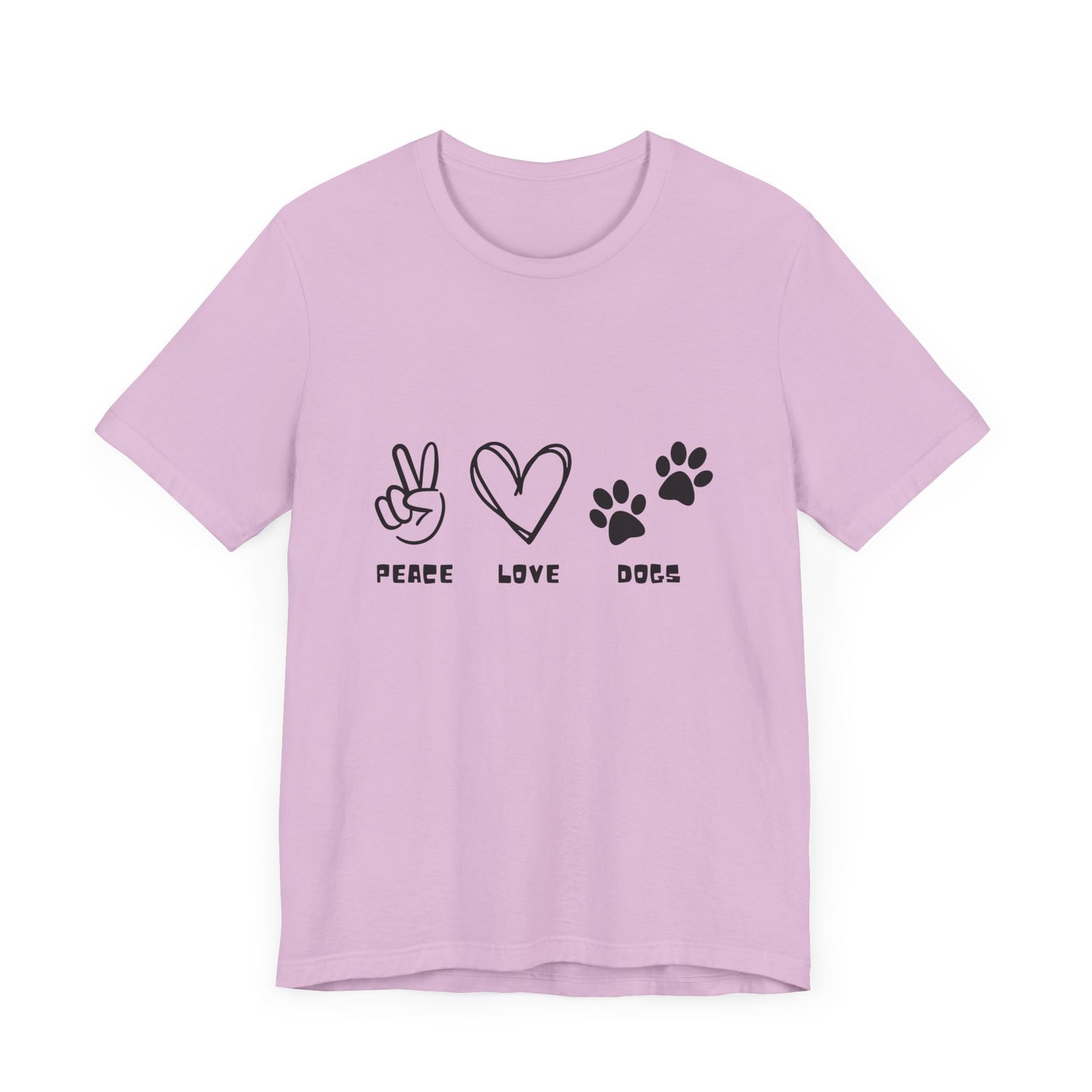 Peace Love Dogs Unisex Short Sleeve Tee - Casual Pet Lover T-Shirt