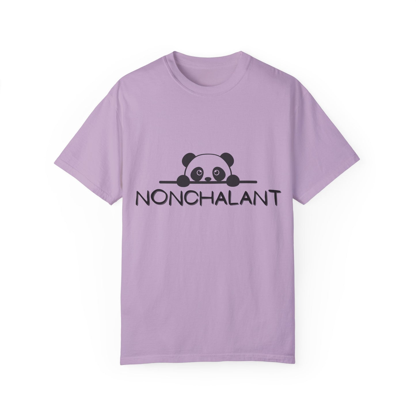 Nonchalant Panda Unisex Garment-Dyed T-Shirt - Casual Fun Wear