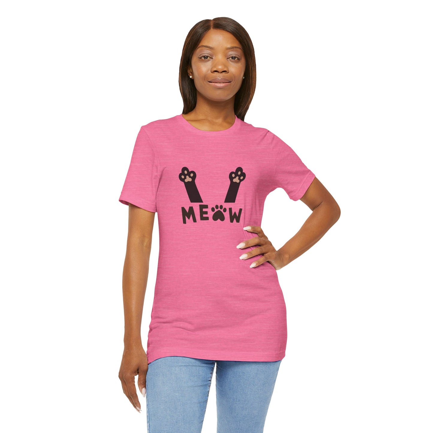 Meow Cat Paw Unisex Jersey Tee