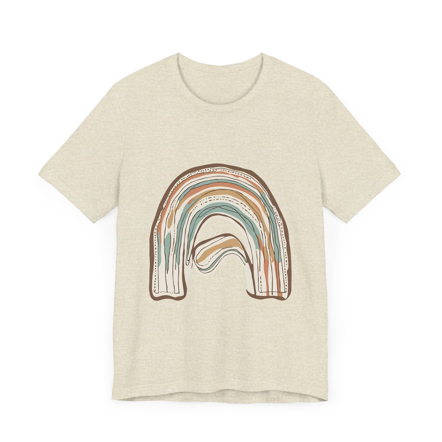 Cozy Rainbow Short Sleeve Tee for Everyday Wear