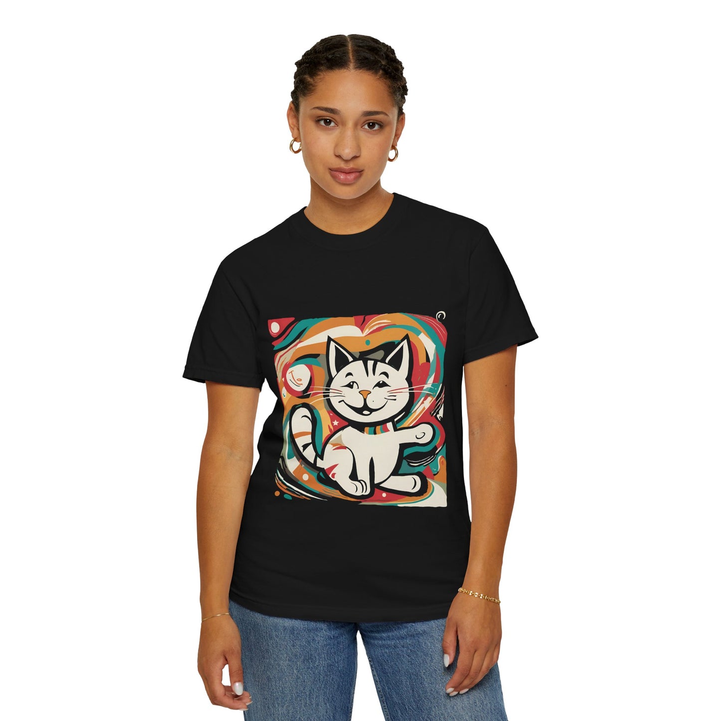 Playful Cat Graphic Unisex T-Shirt - Perfect for Pet Lovers