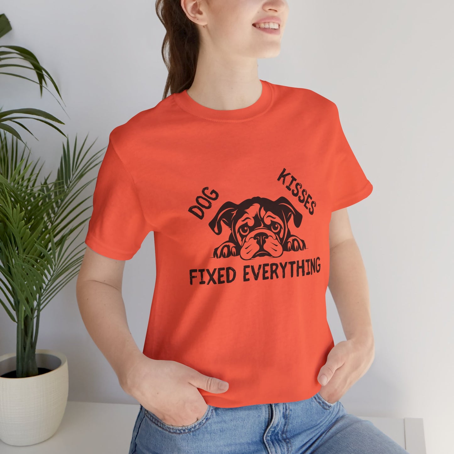 Unisex Dog Kisses Fixed Everything Tee