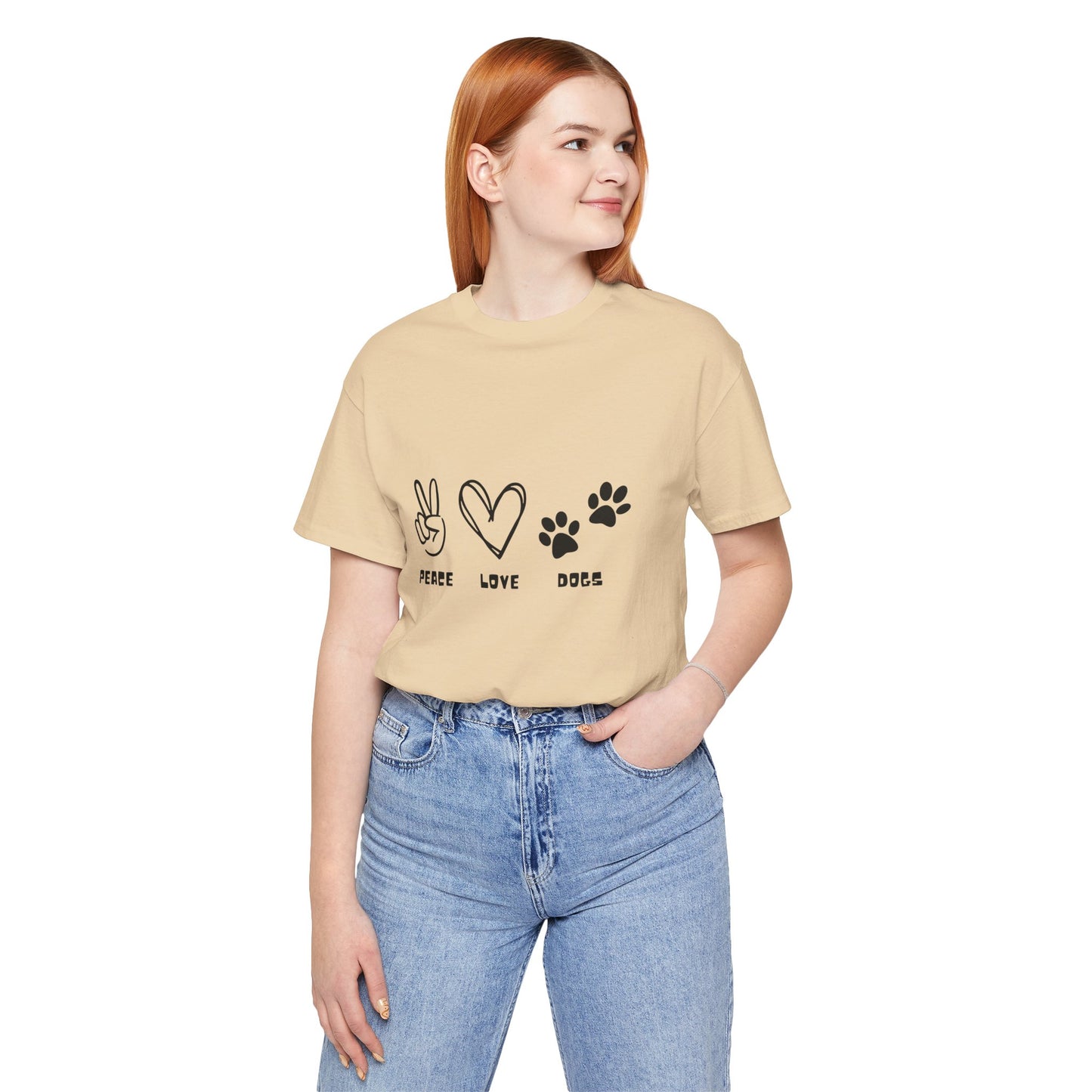 Peace Love Dogs Unisex Short Sleeve Tee - Casual Pet Lover T-Shirt