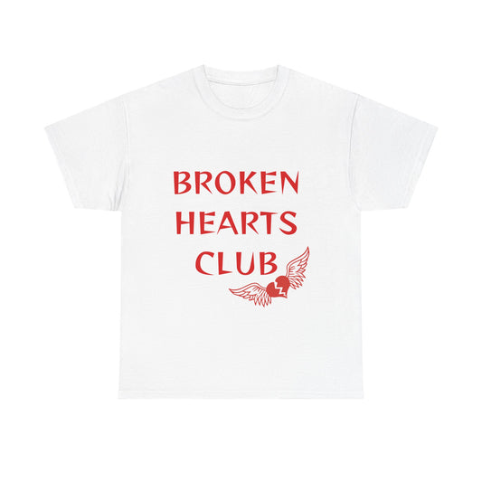 Broken Hearts Club Unisex Heavy Cotton Tee - Casual Comfort for Heartbreakers