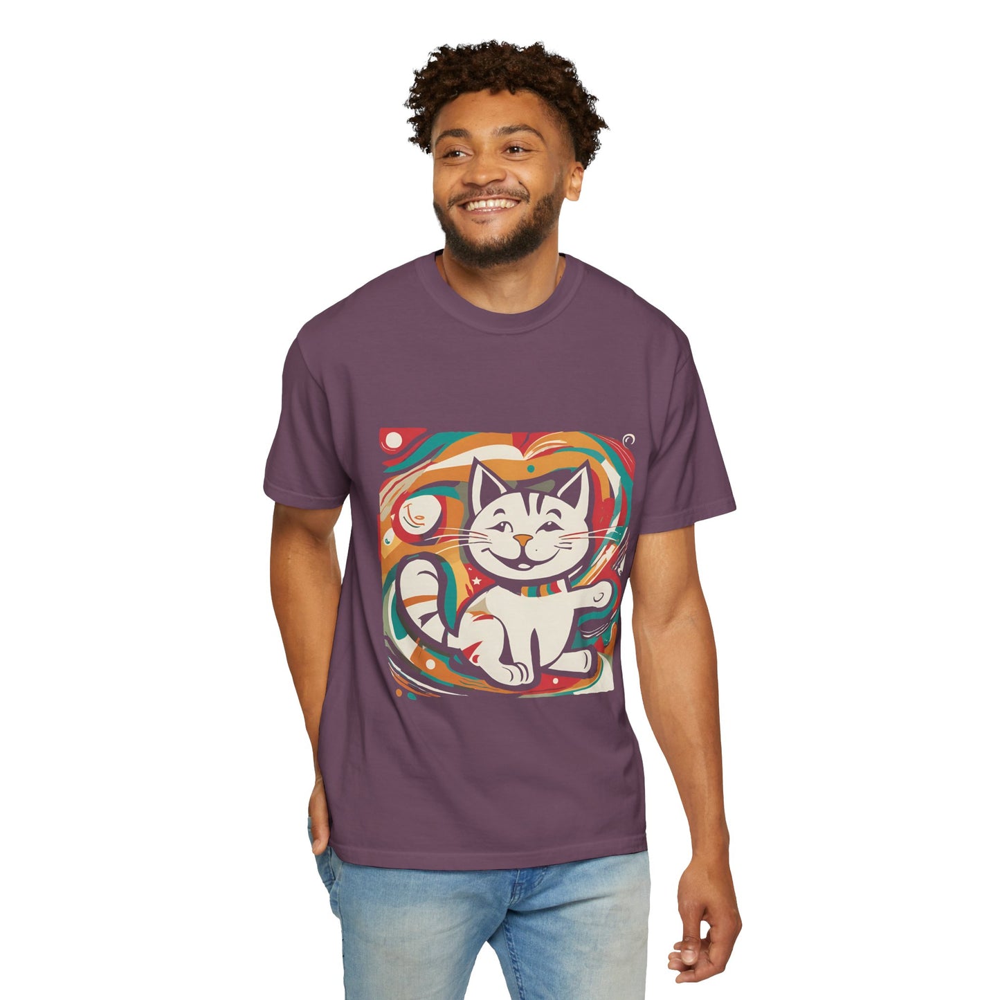 Playful Cat Graphic Unisex T-Shirt - Perfect for Pet Lovers