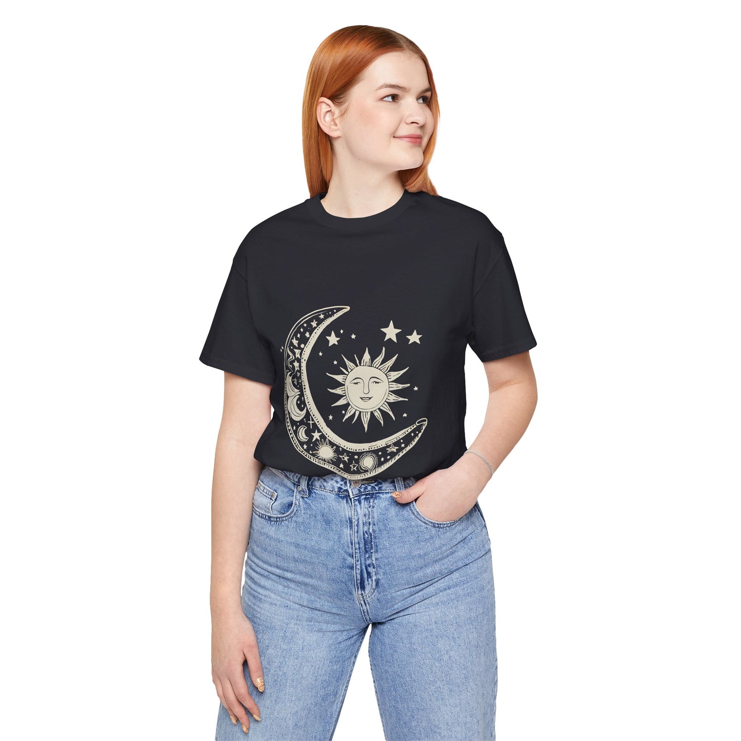 Celestial Sun and Moon Unisex Jersey Tee