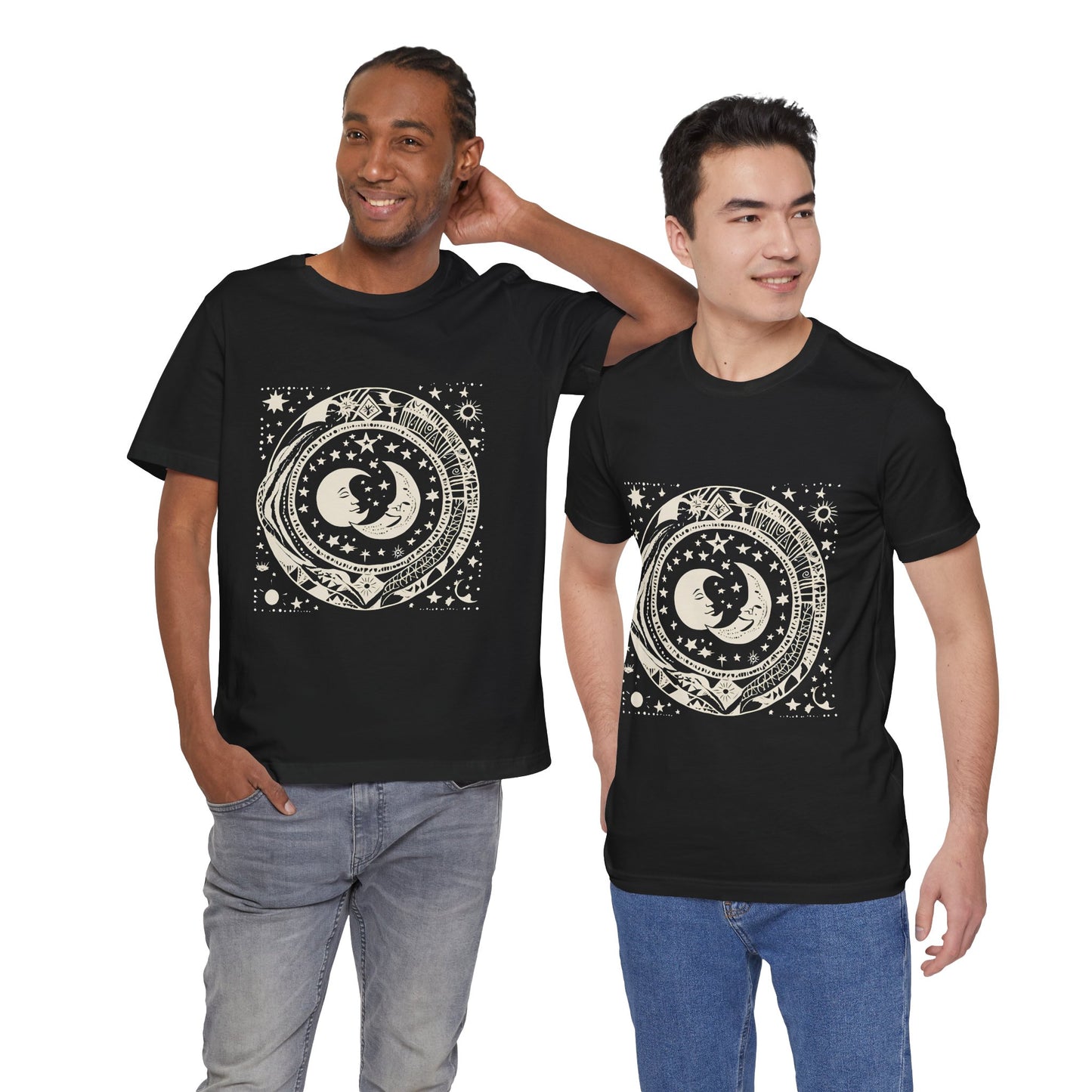 Celestial Harmony Unisex Jersey Tee - Cosmic Design