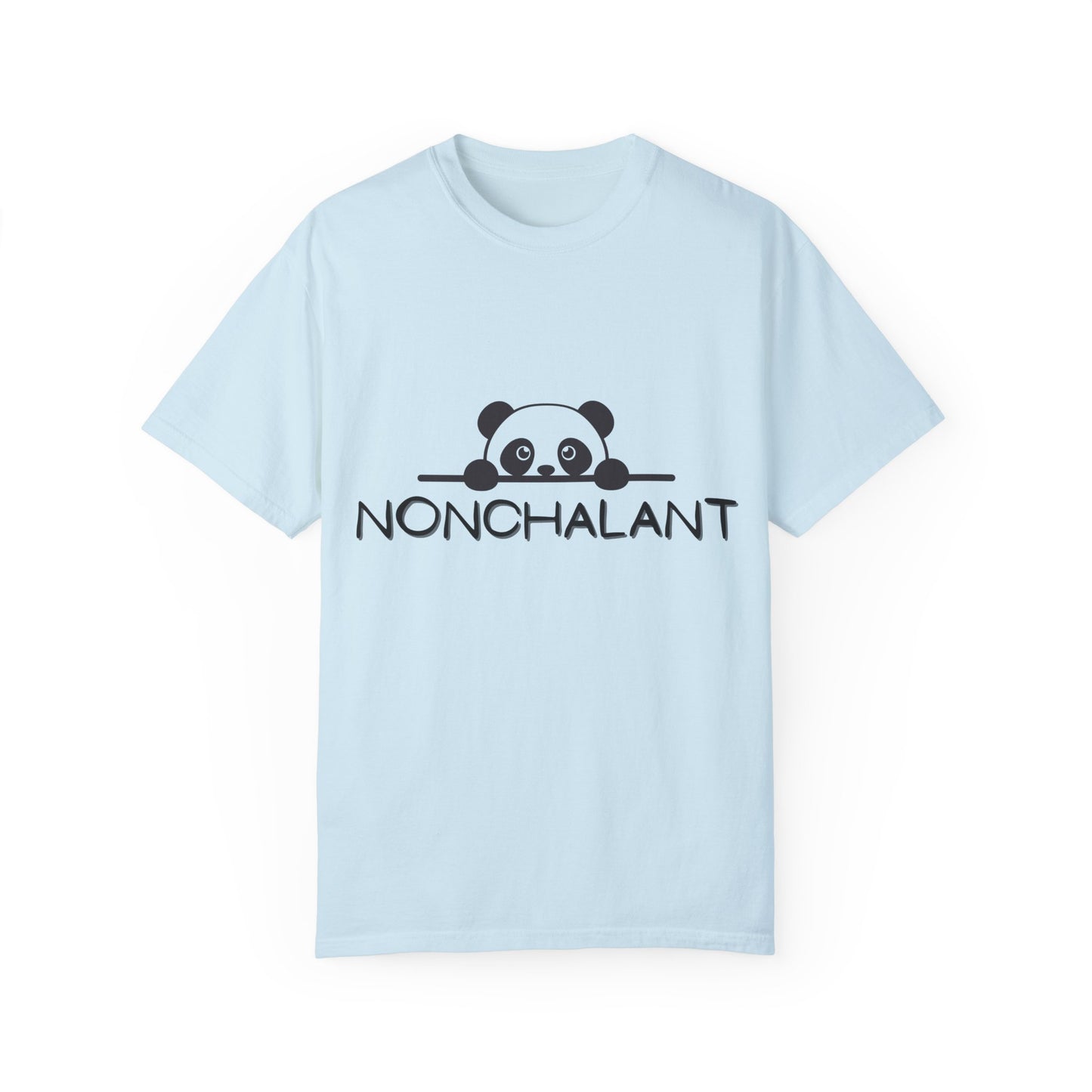 Nonchalant Panda Unisex Garment-Dyed T-Shirt - Casual Fun Wear