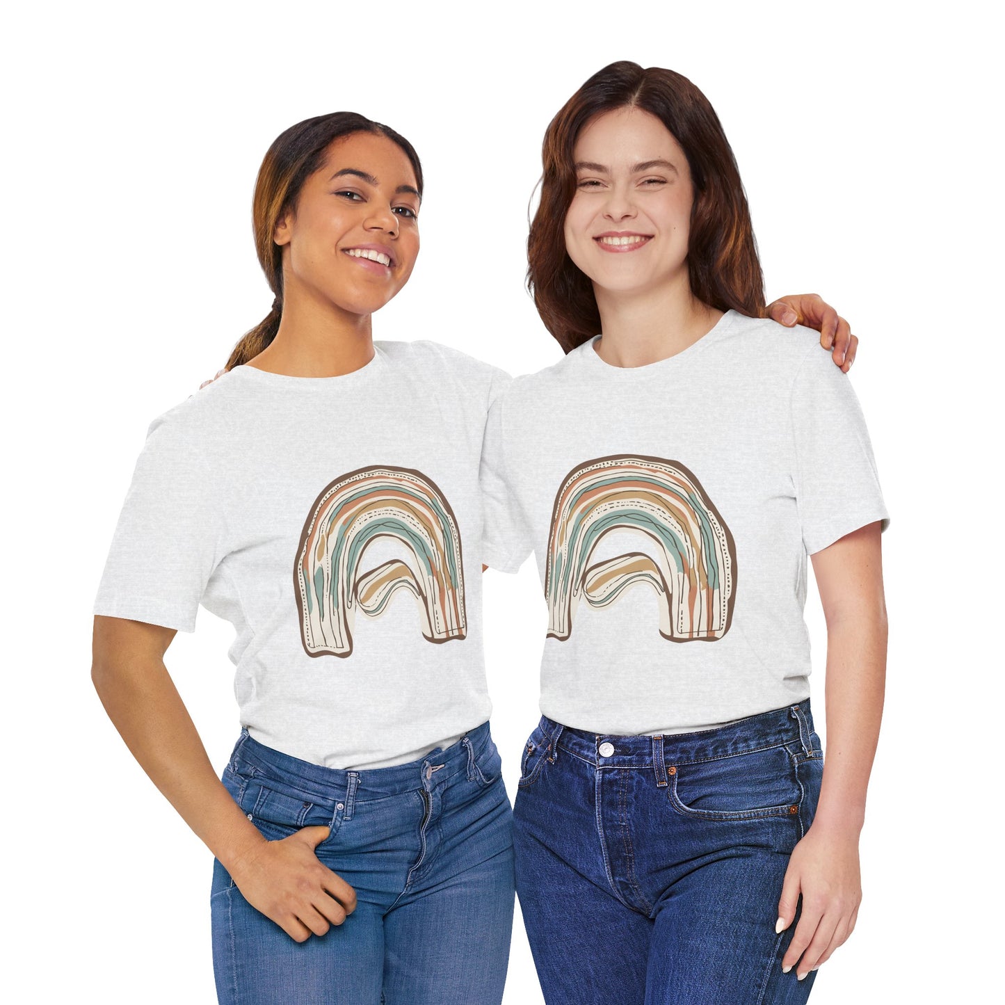 Cozy Rainbow Short Sleeve Tee for Everyday Wear