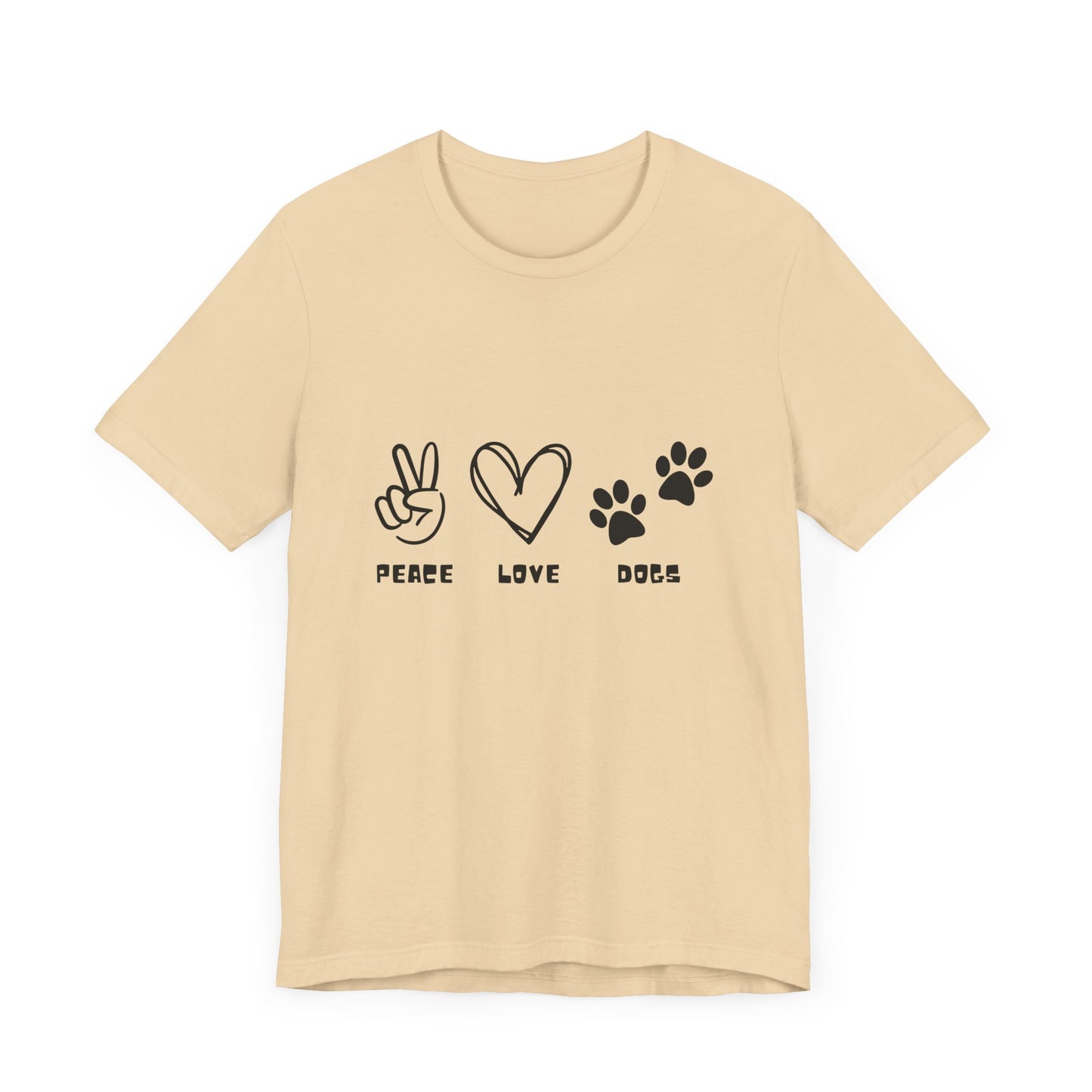 Peace Love Dogs Unisex Short Sleeve Tee - Casual Pet Lover T-Shirt