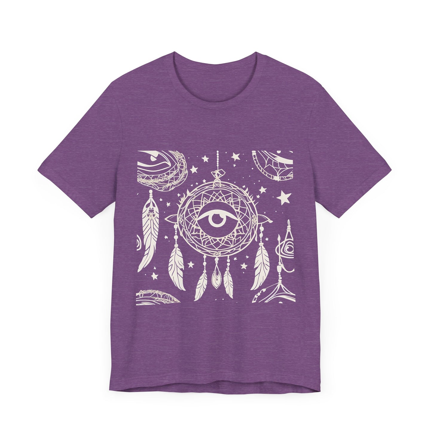 Bohemian Dreamcatcher Unisex Tee - Eye & Feathers Design