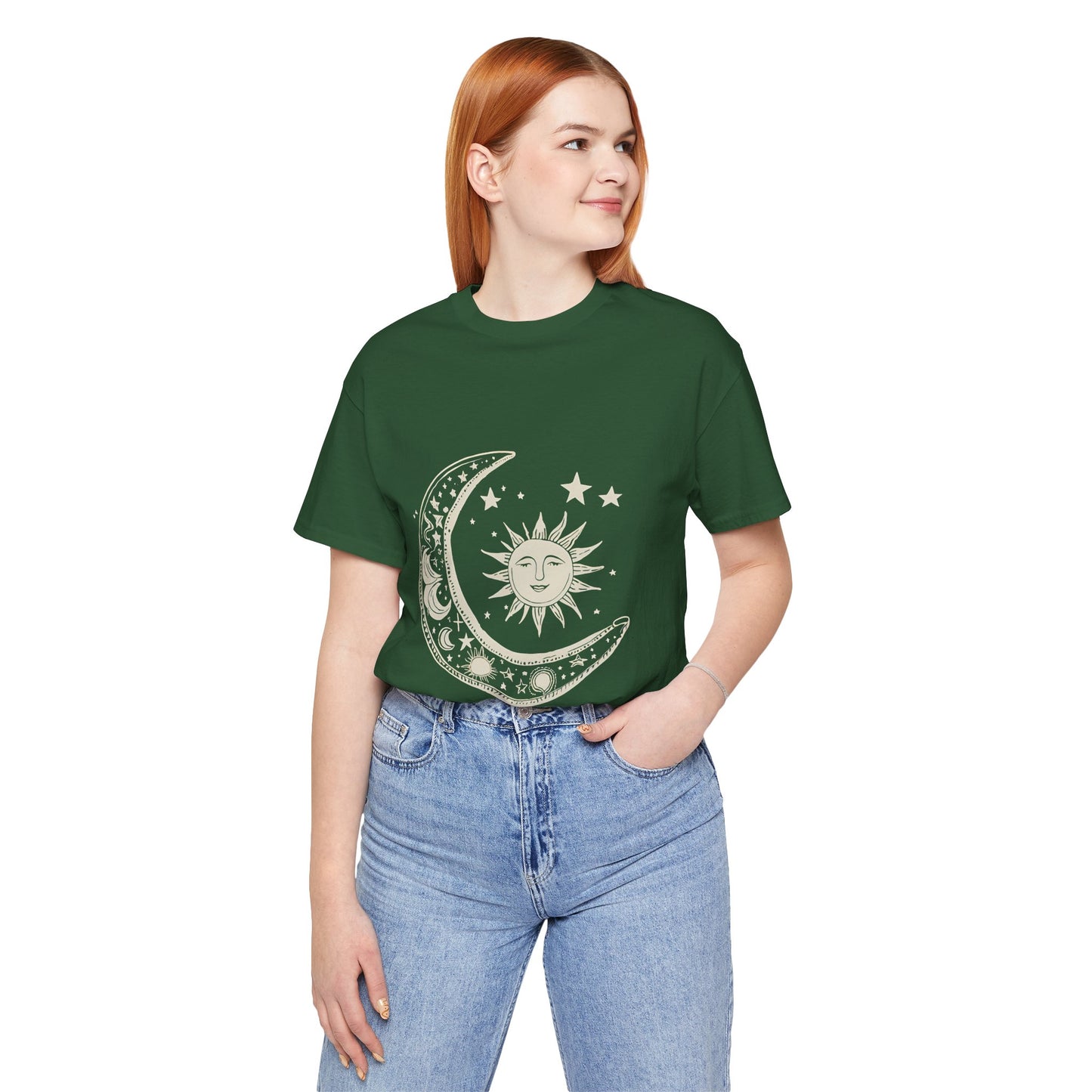 Celestial Sun and Moon Unisex Jersey Tee