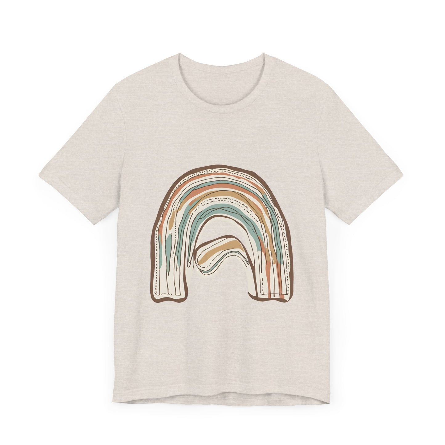 Cozy Rainbow Short Sleeve Tee for Everyday Wear