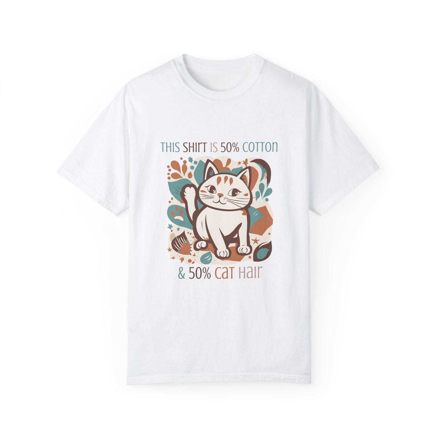 Funny Cat Themed Unisex T-Shirt - 50% Cotton & 50% Cat Hair