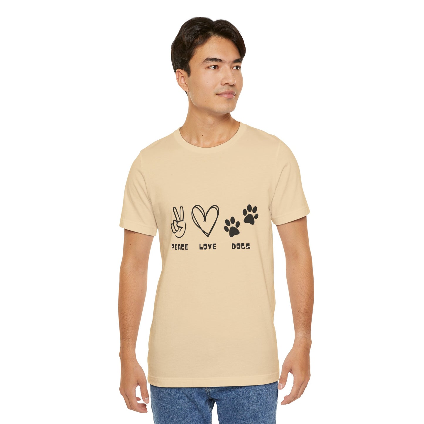 Peace Love Dogs Unisex Short Sleeve Tee - Casual Pet Lover T-Shirt