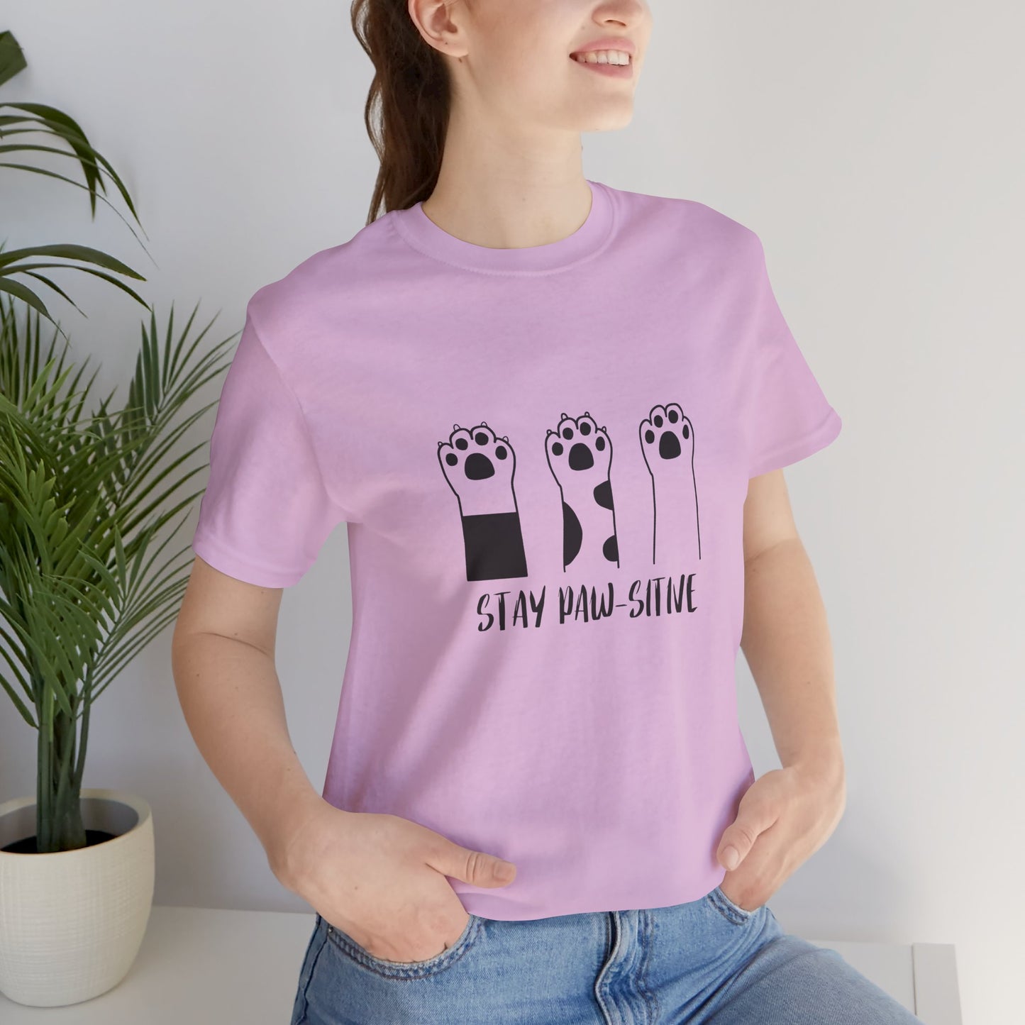 Stay Paw-Sitive Cat Lover T-Shirt