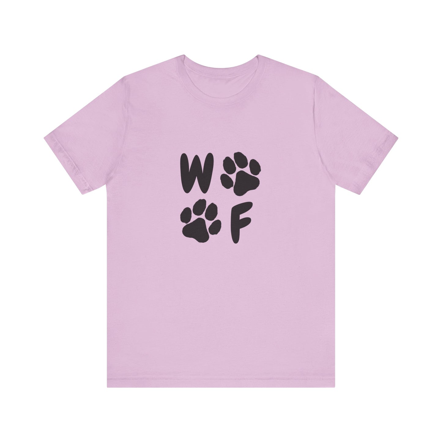 Unisex Dog Lovers Tee - 'WOOF' Graphic Short Sleeve Shirt