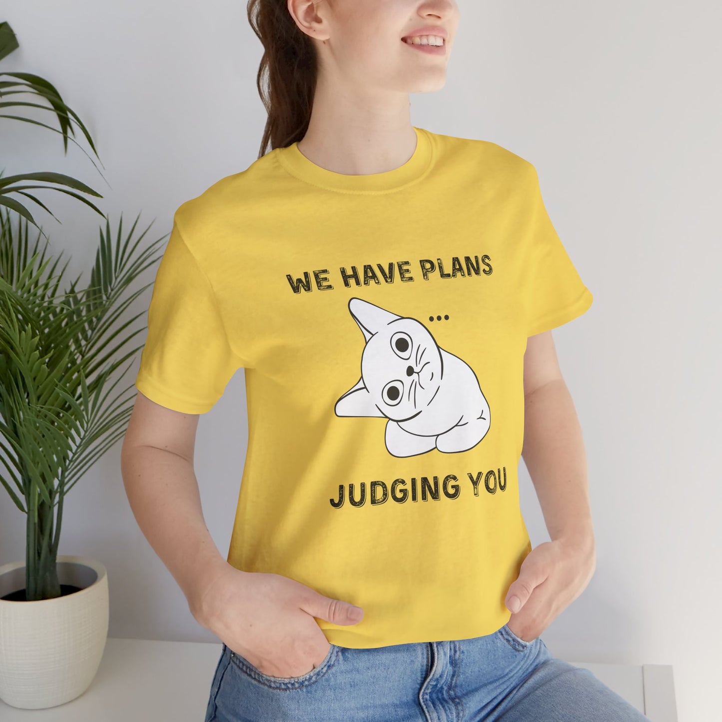 Judging You Cat Unisex T-Shirt – Funny Cat Lover Tee