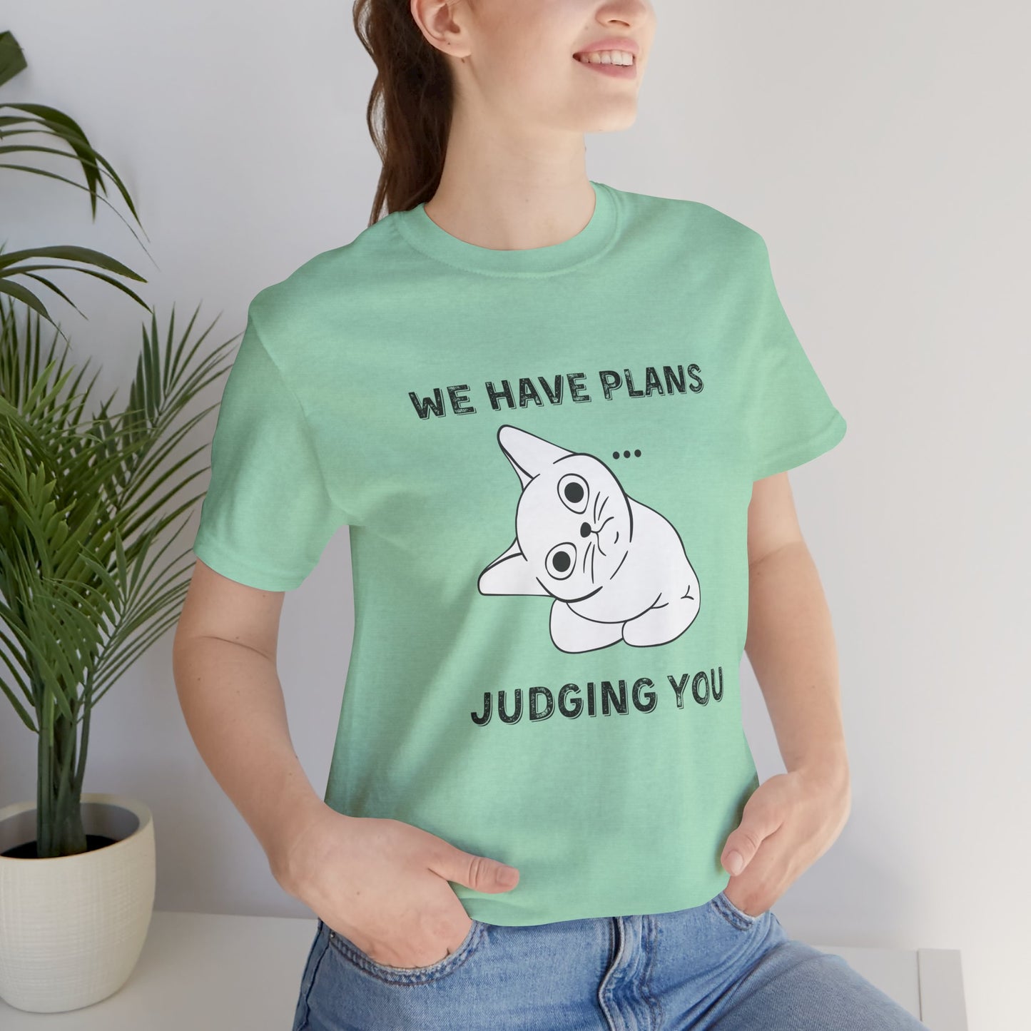 Judging You Cat Unisex T-Shirt – Funny Cat Lover Tee