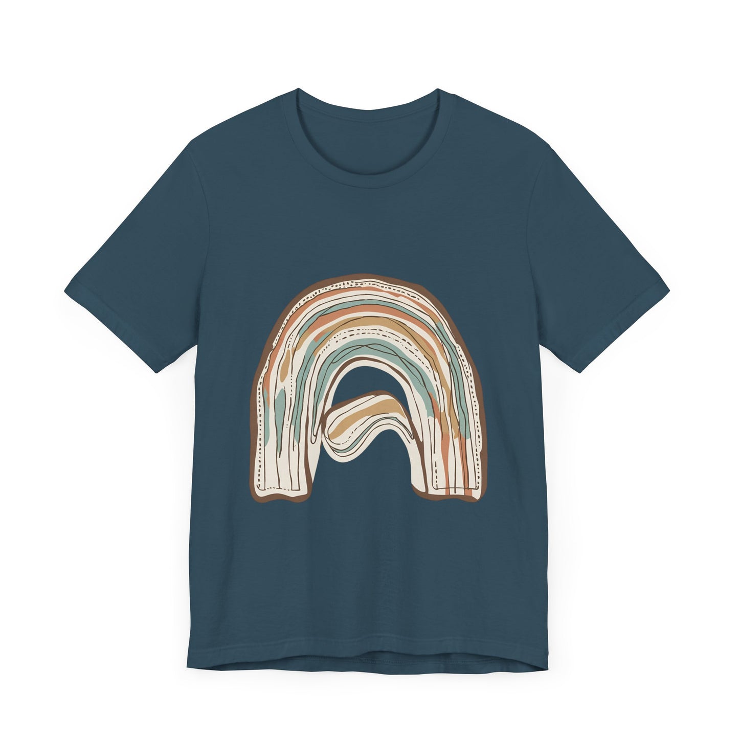 Cozy Rainbow Short Sleeve Tee for Everyday Wear