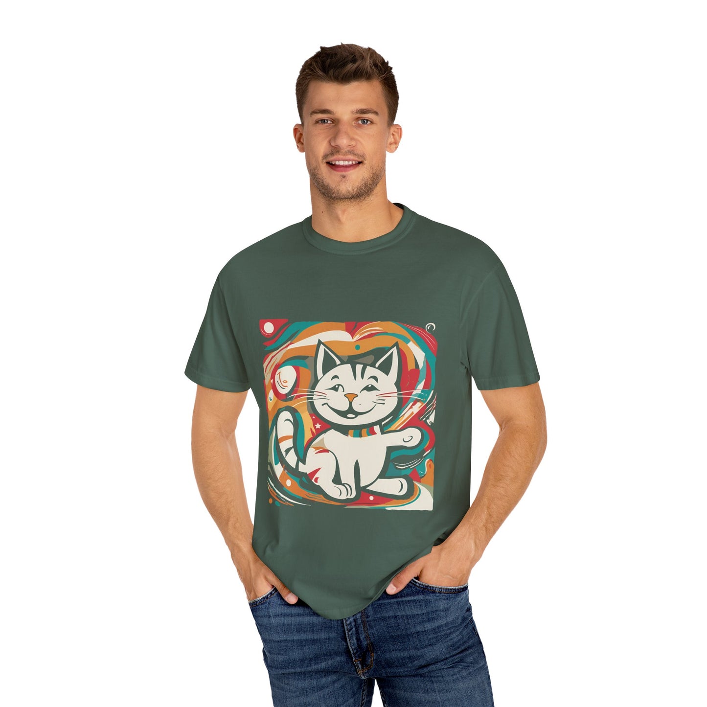 Playful Cat Graphic Unisex T-Shirt - Perfect for Pet Lovers