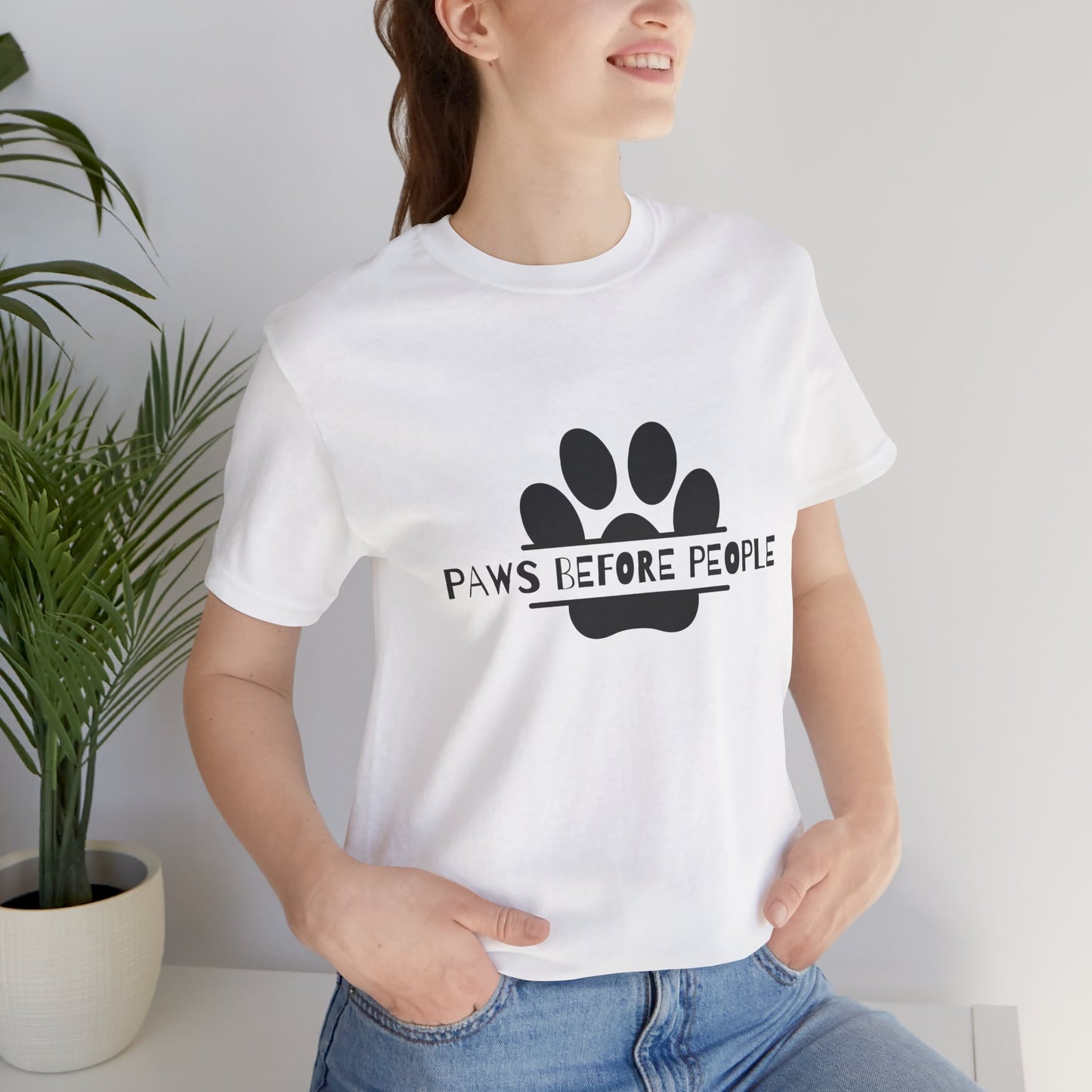 Funny Dog Lover T-Shirt - "Paws Before People" Unisex Tee